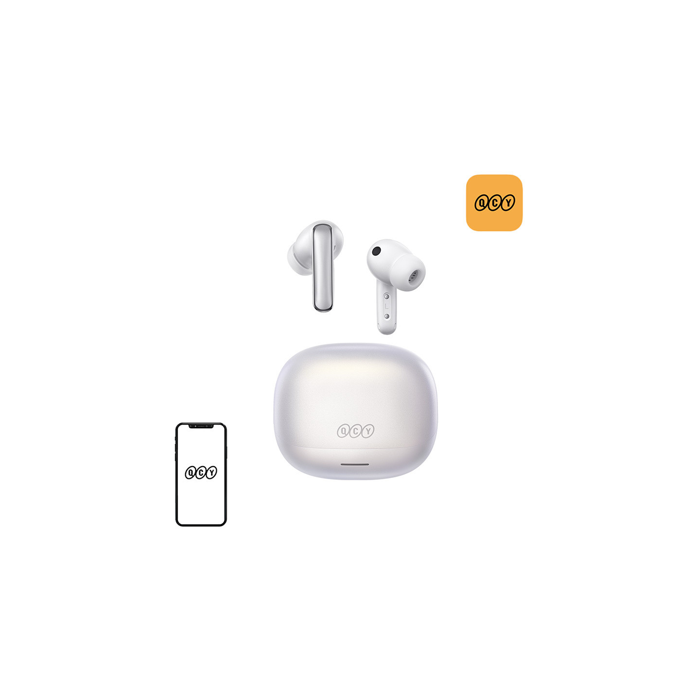 QCY Melobuds N65 Wireless Earbuds (White)