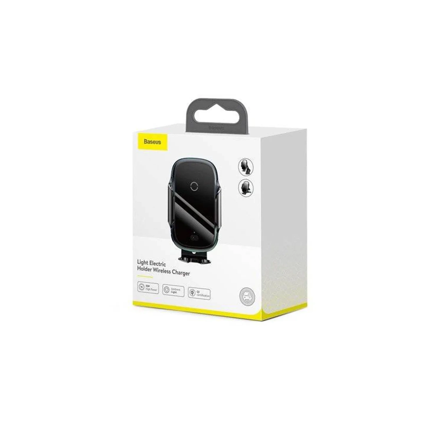 Baseus Light Electric Car Holder with Qi inductive charger (Black)