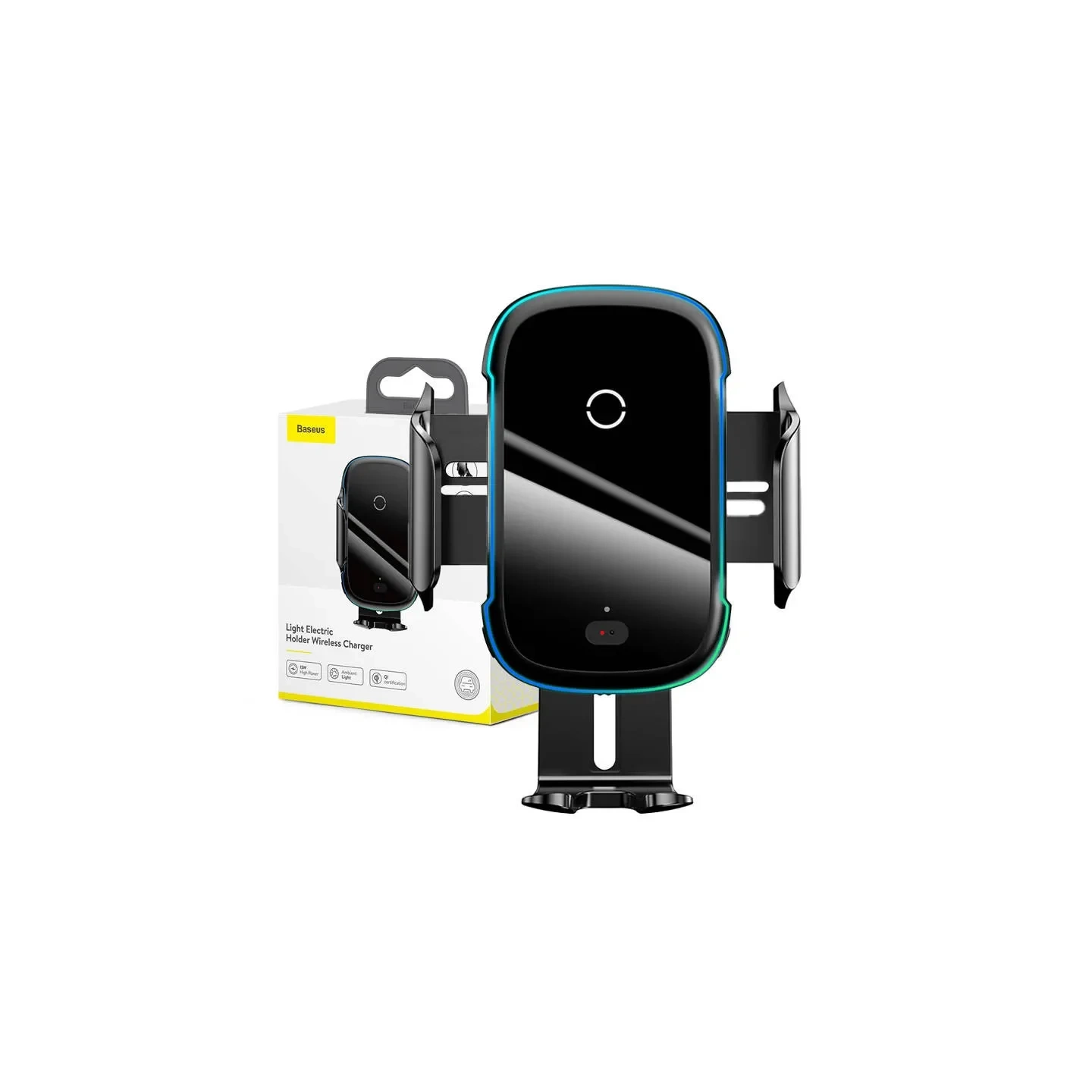 Baseus Light Electric Car Holder with Qi inductive charger (Black)