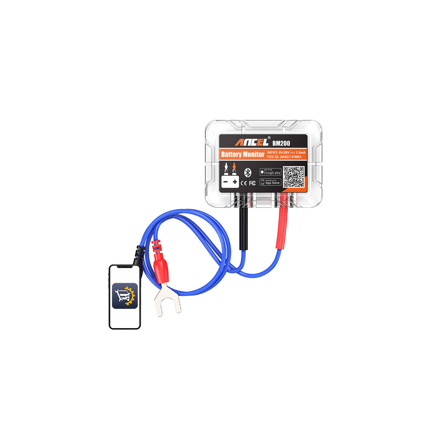 Bluetooth Battery Tester Ancel BM200 6-20V DC