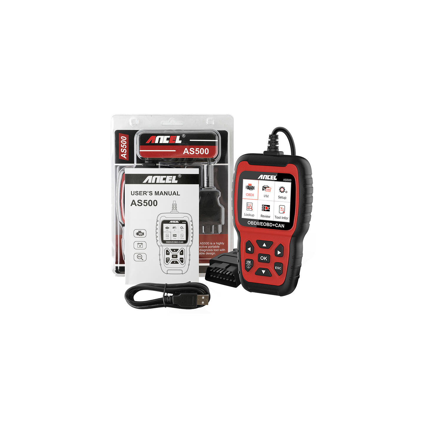 Diagnostic Scanner OBD2 Ancel AS500/AC105