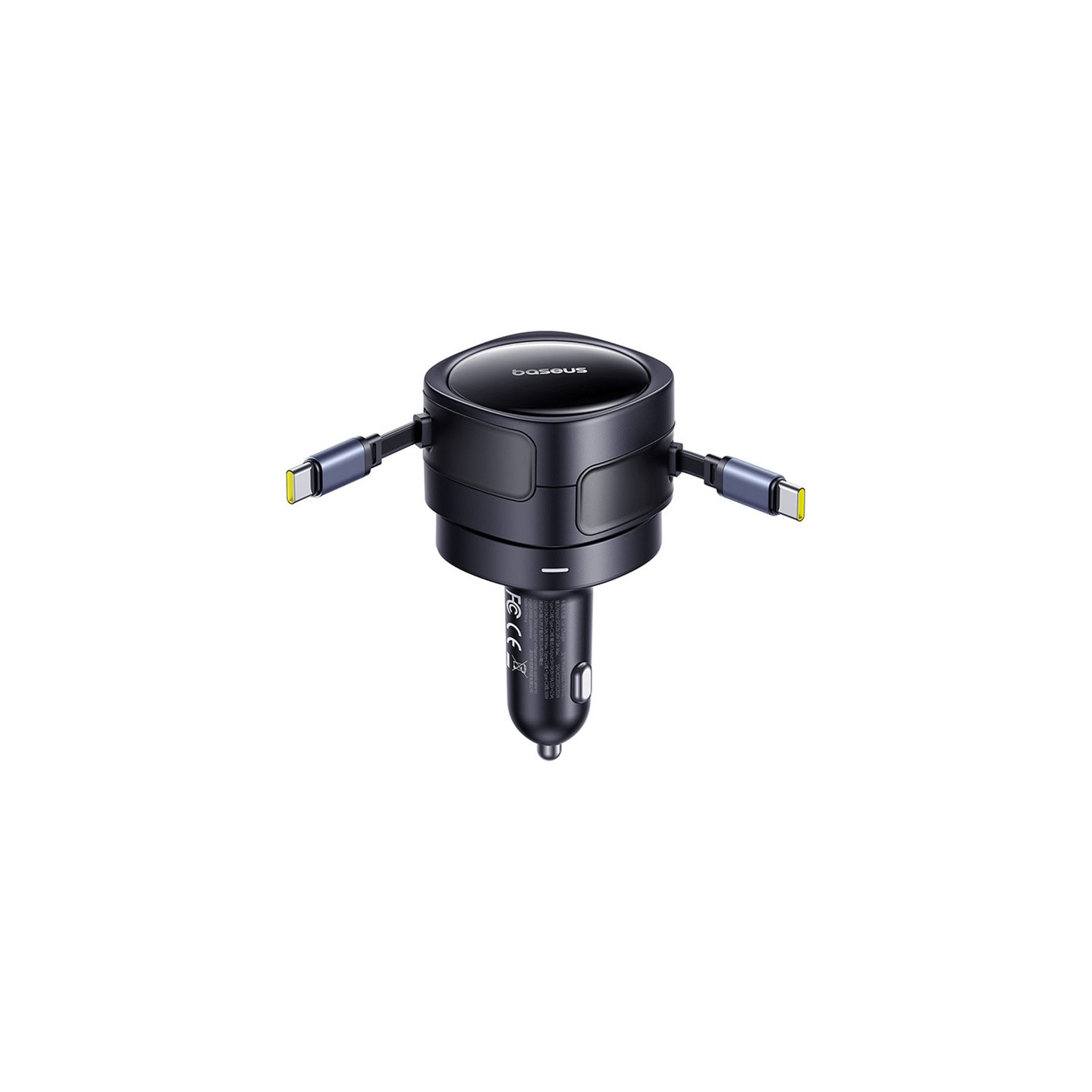 Baseus Enjoyment Max car charger with USB-C+USB-C cables 60W Black