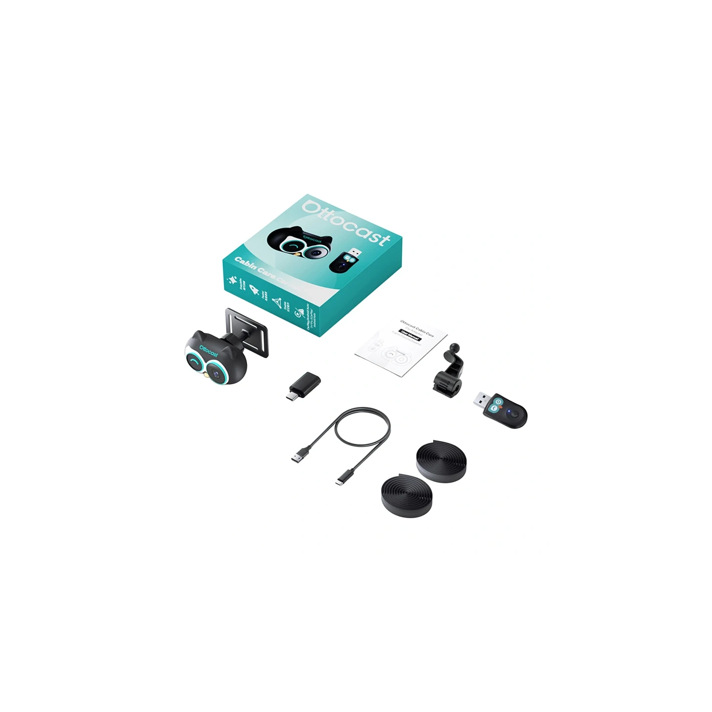 Ottocast CarPlay wireless car adapter with car nanny (Cabin Care)