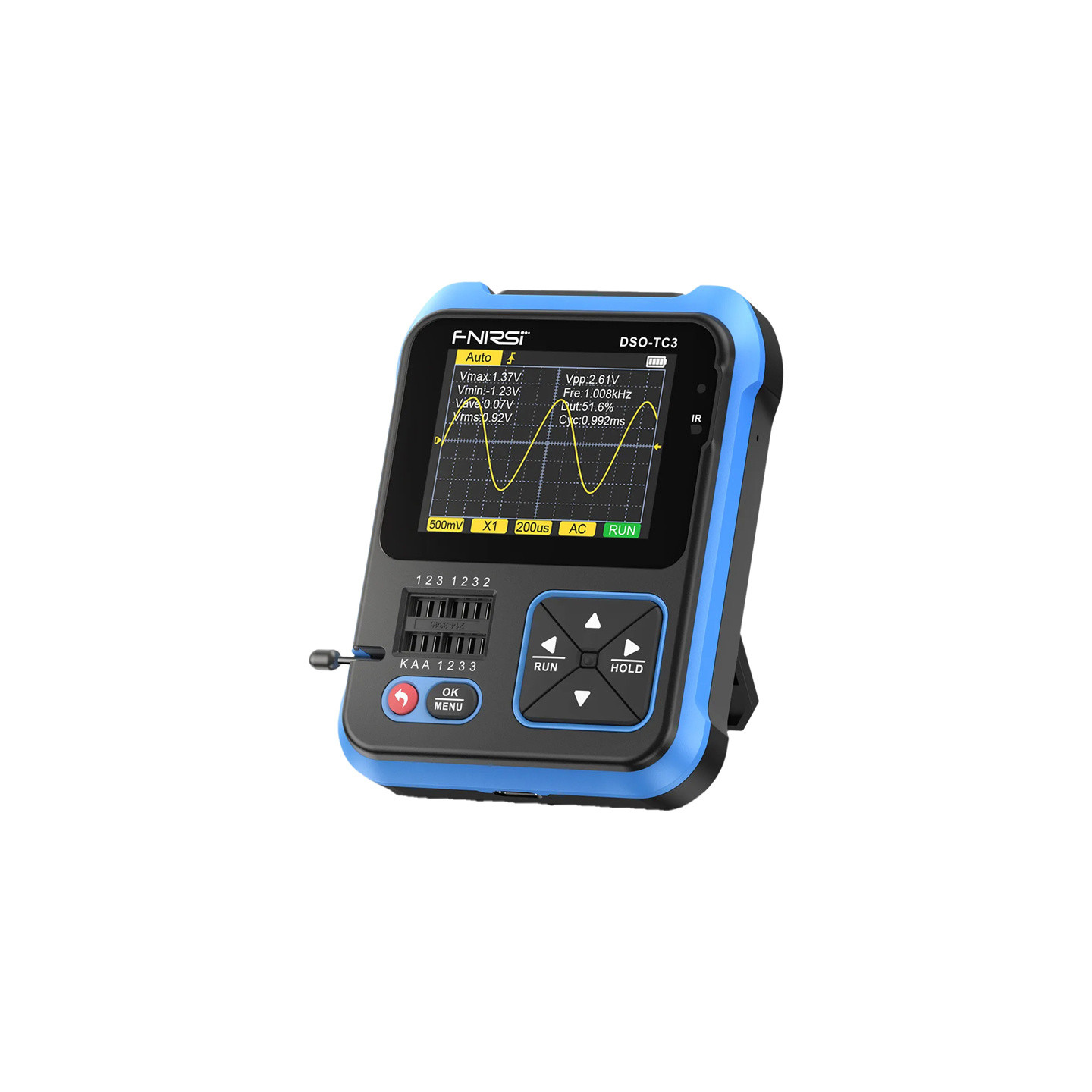 FNIRSI Handheld Digital Oscilloscope Transistor Tester SigGen 3 in 1 DSO-TC3