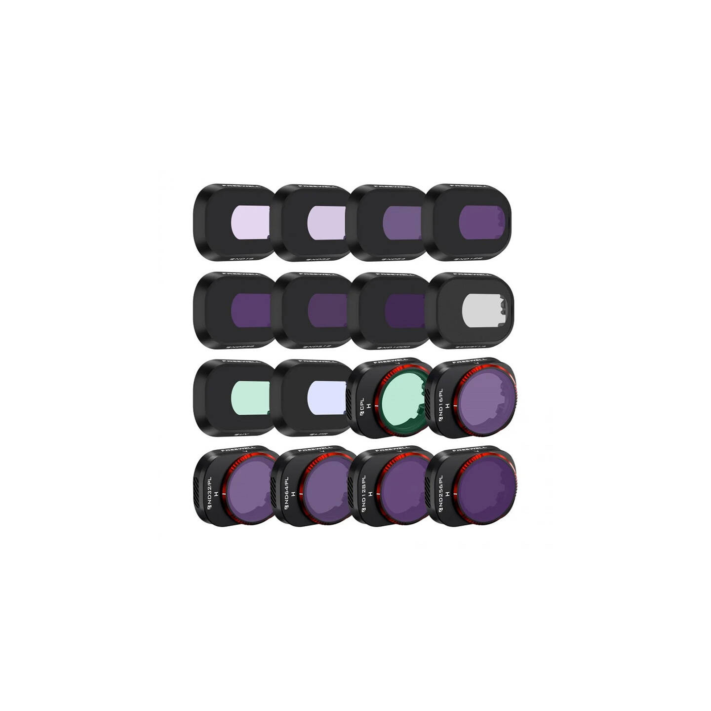 Set of 16 filters Freewell for DJI Mini 4 Pro drone