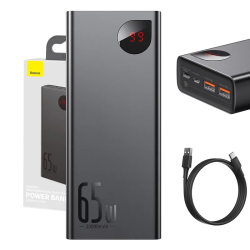 View product Powerbank Baseus Adaman Metal 20000mAh PD QC 3.0 65W 2xUSB + USB-C + micro USB (Black)