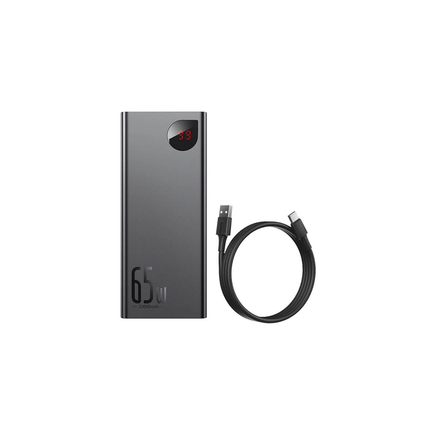 Powerbank Baseus Adaman Metal 20000mAh PD QC 3.0 65W 2xUSB + USB-C + micro USB (Black)