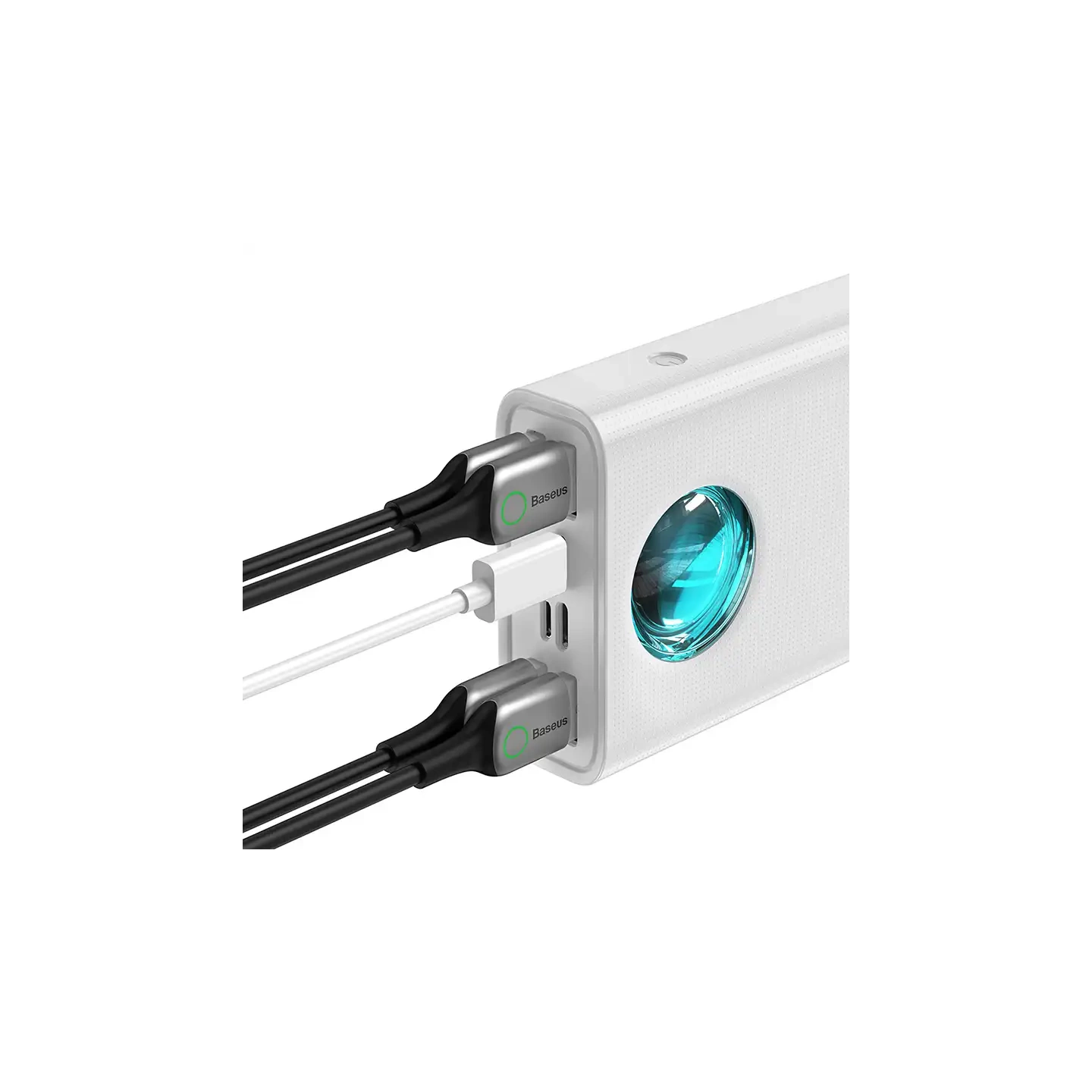 Powerbank Baseus Amblight 30000mAh, 4xUSB, USB-C, 65W (white)