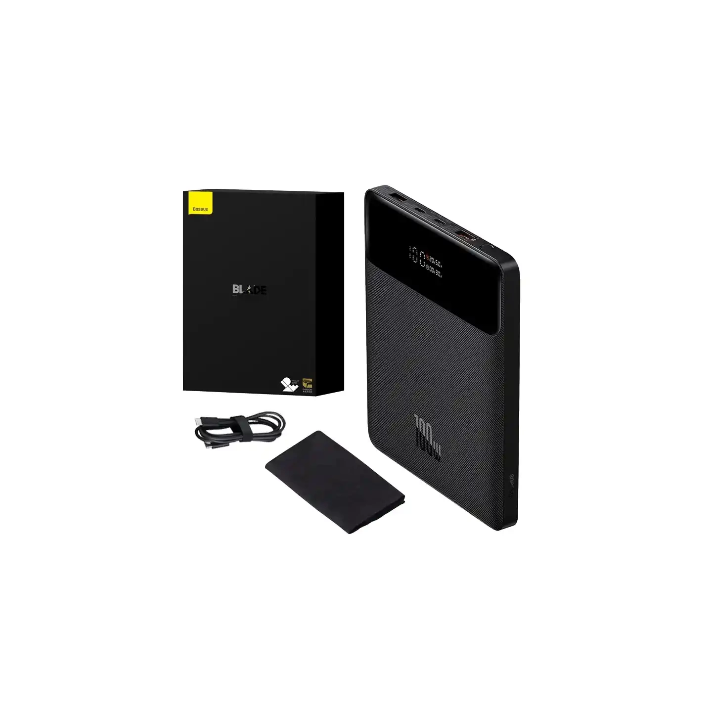 Powerbank Baseus Blade 20000mAh 2xUSB, 2xUSB-C + cable USB-C  100W (black)