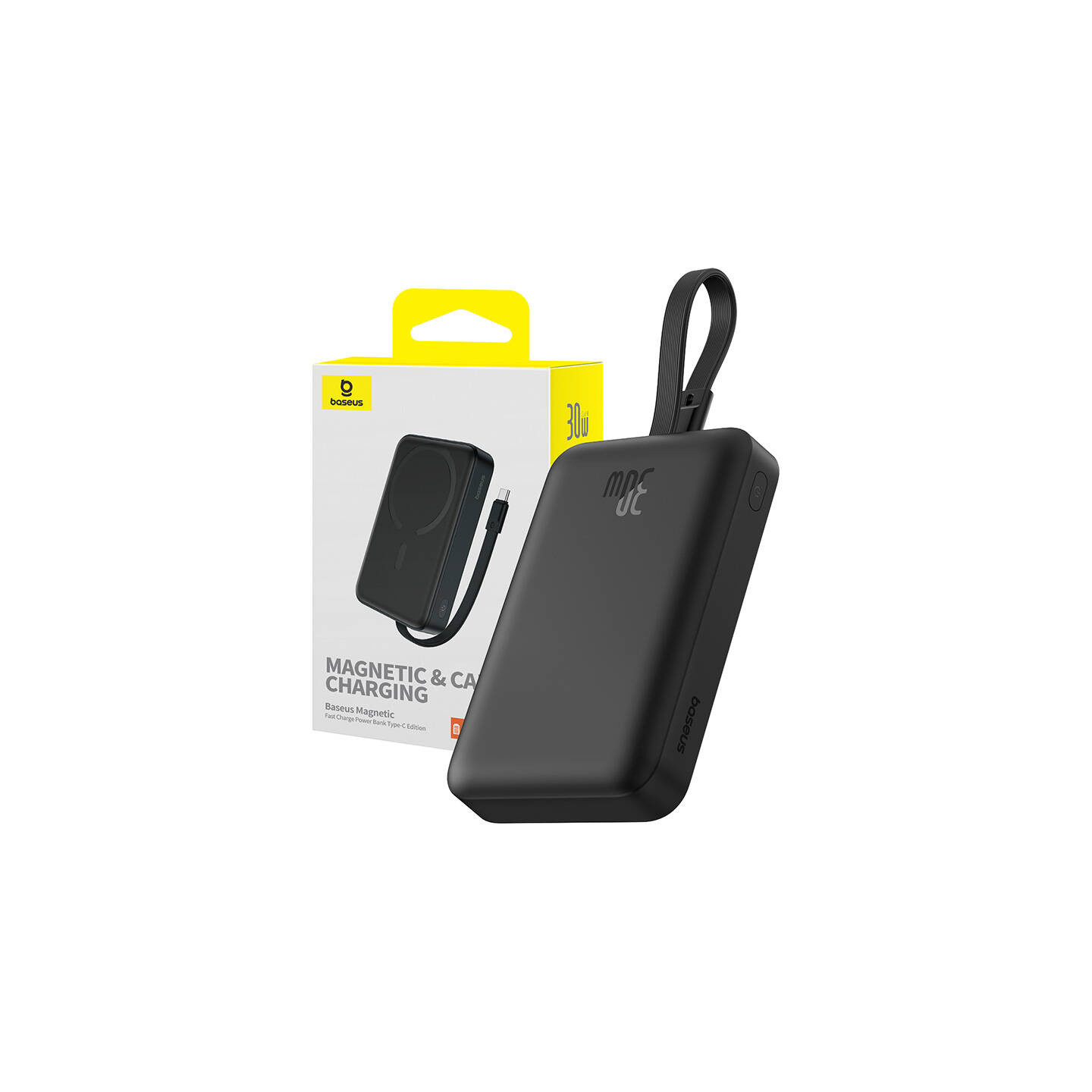 Powerbank Baseus Magnetic Mini 10000mAh, USB-C 30W MagSafe (black)