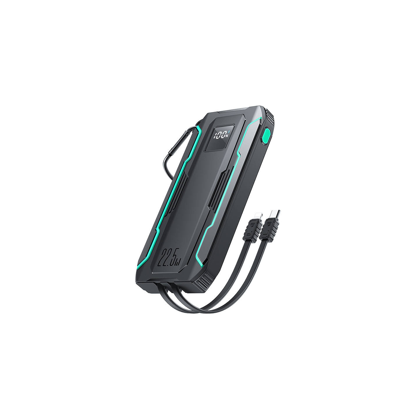 Powerbank Joyroom JR-L017 10000mAh, 22.5W, with Lightning + USB-C cable (black)