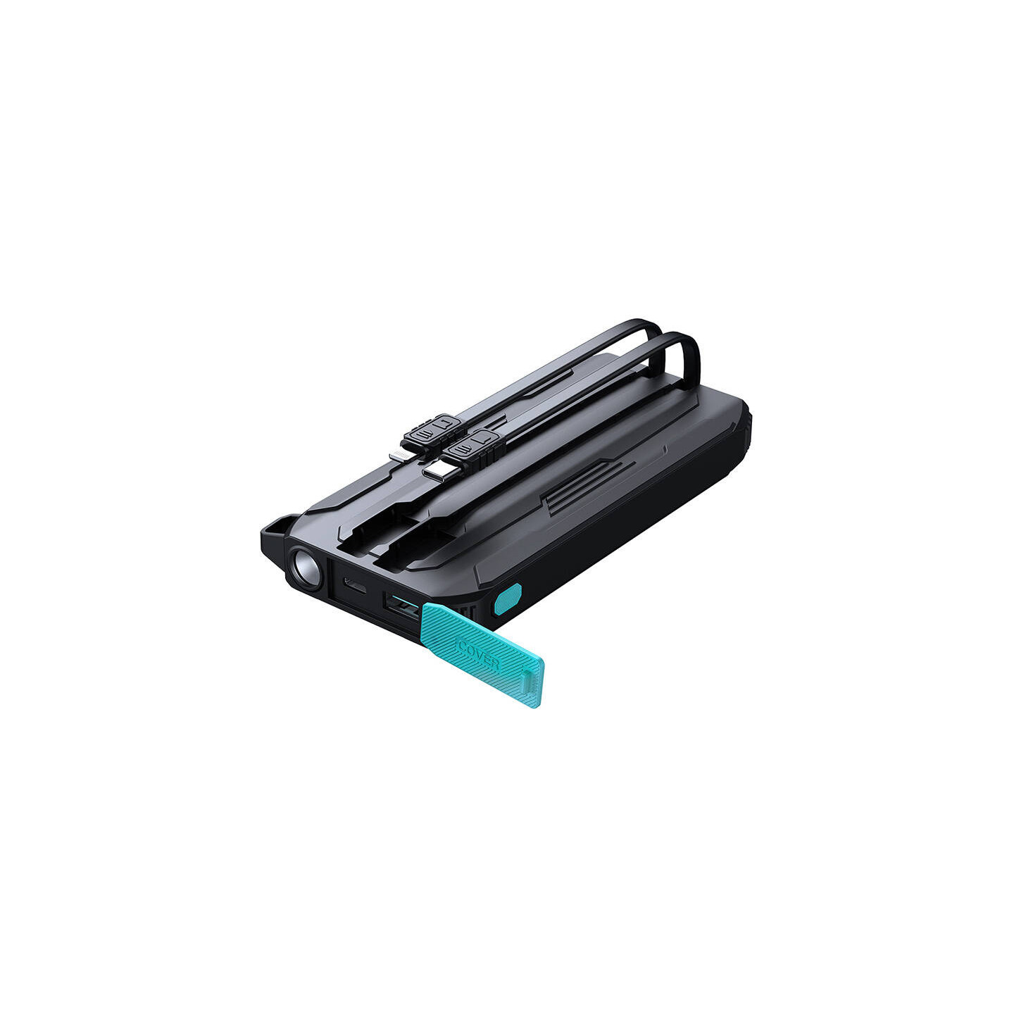 Powerbank Joyroom JR-L017 10000mAh, 22.5W, with Lightning + USB-C cable (black)