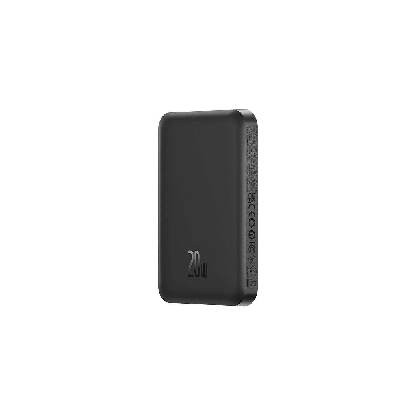Magnetic Mini Powerbank Baseus 5000mAh, USB-C 20W (black)