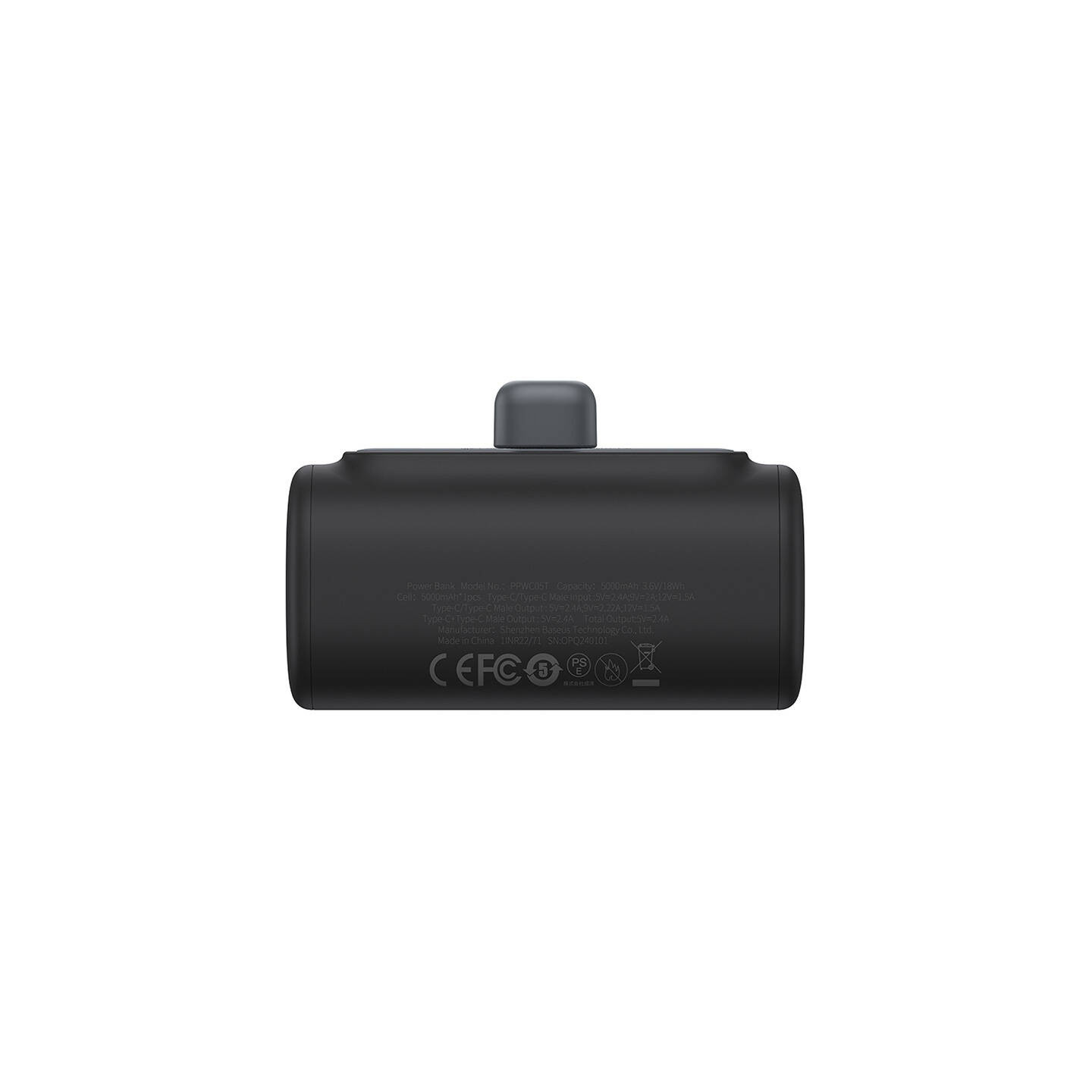 Powerbank Baseus Compact 5000mAh, 20W, USB-C (black)
