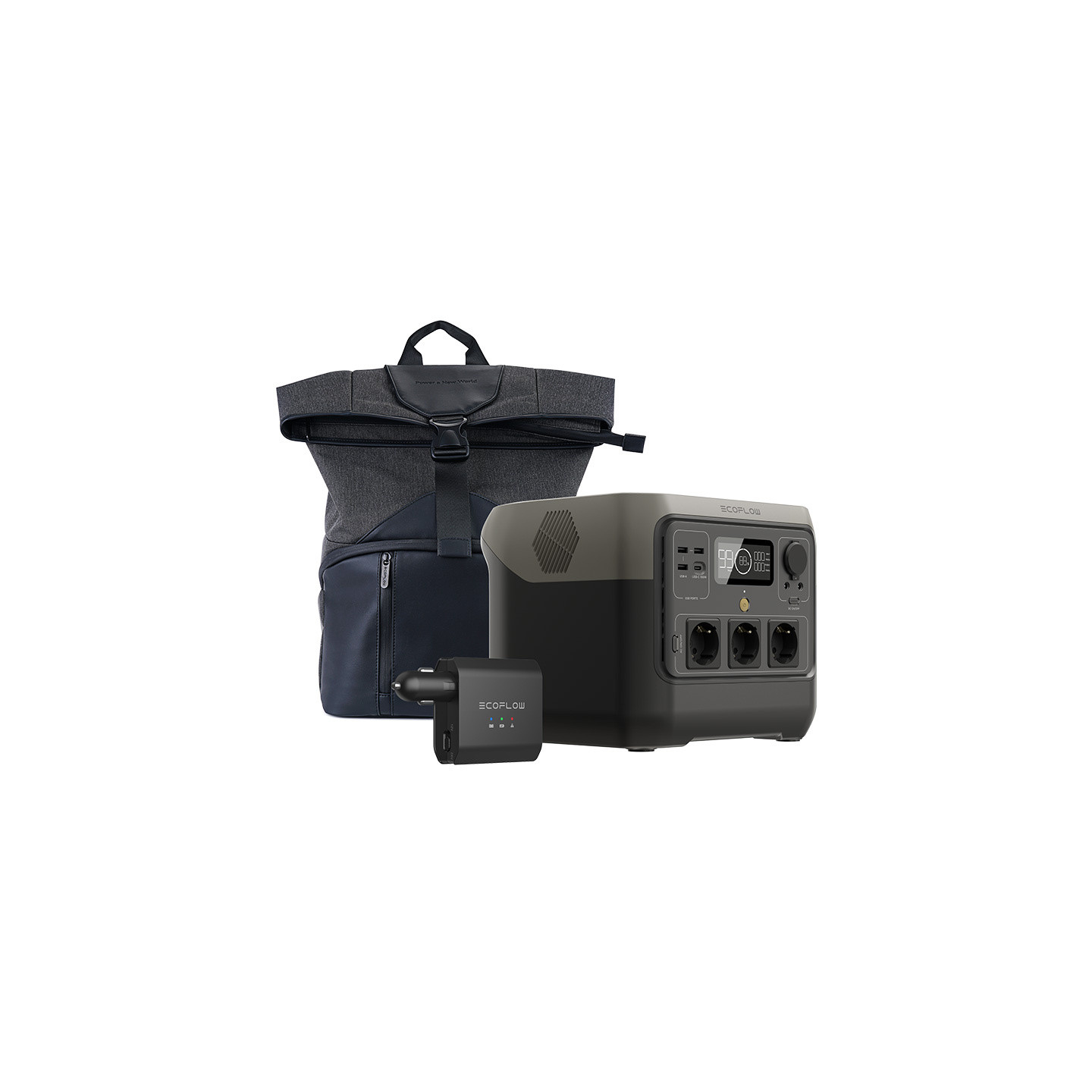 Bundle EcoFlow River 2 Pro + Smart car battery charger + Carrying bag