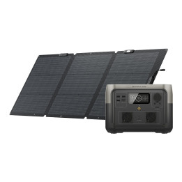 EcoFlow River 2 Max power station + 160W photovoltaic panel.