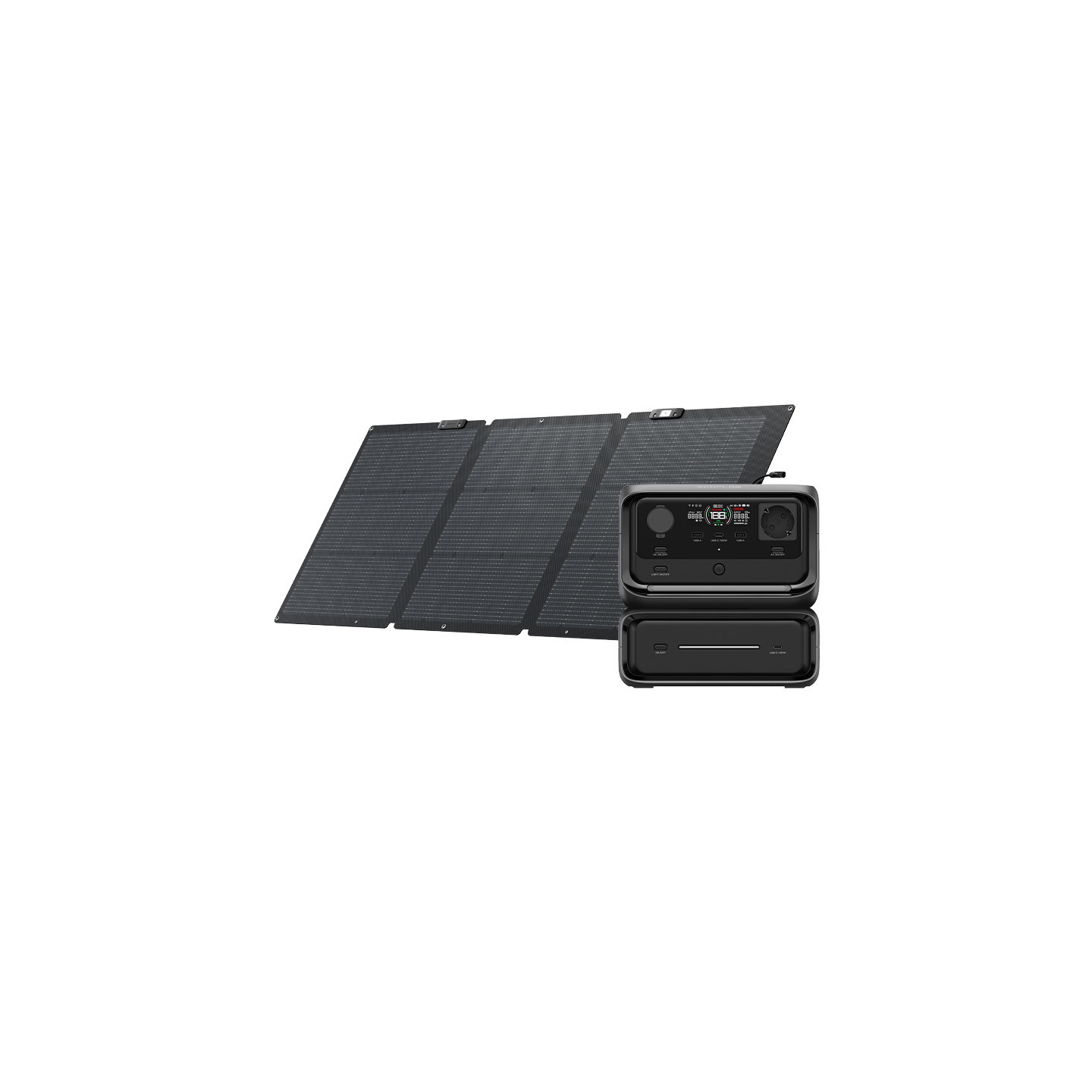 EcoFlow River 3 Max power station + 160W photovoltaic panel.