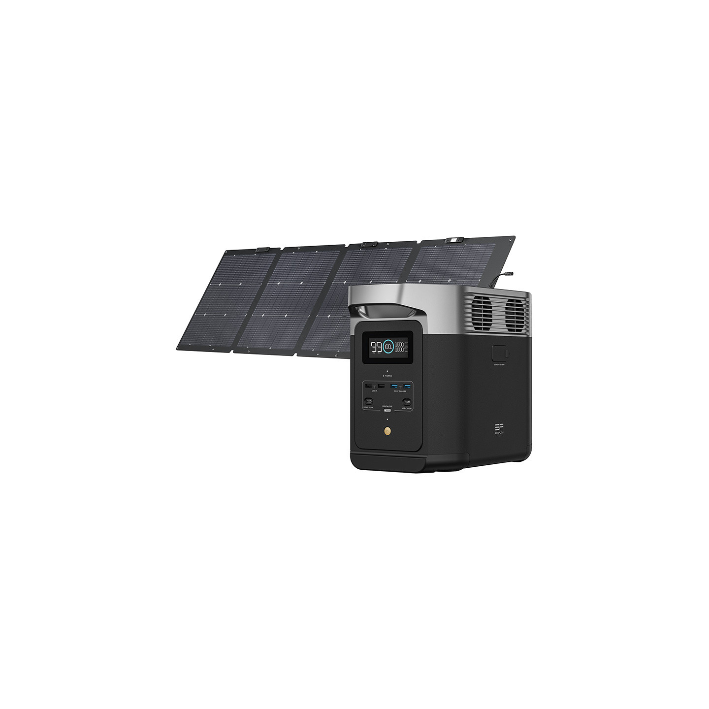EcoFlow Delta 2 power station + 220W photovoltaic panel.