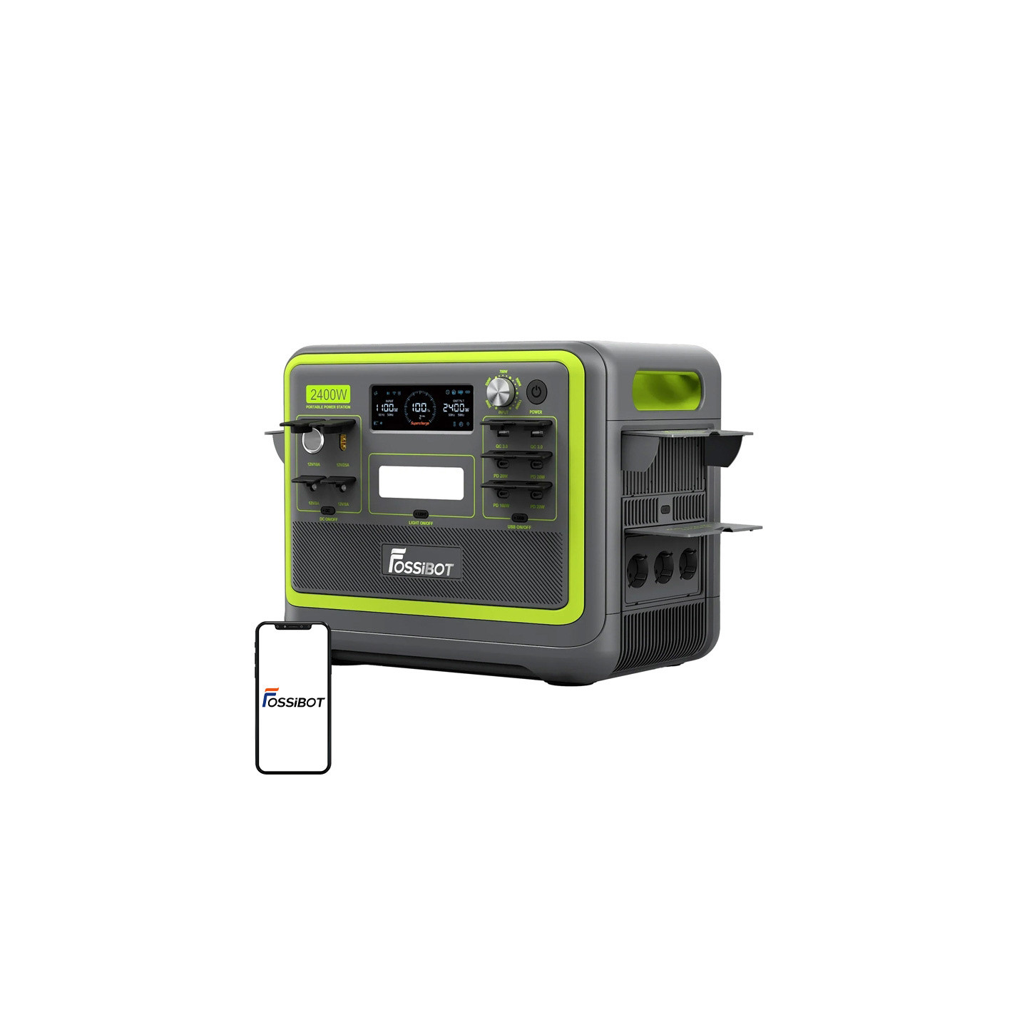 FOSSIBOT F2400 2400W Charging Station (Green)