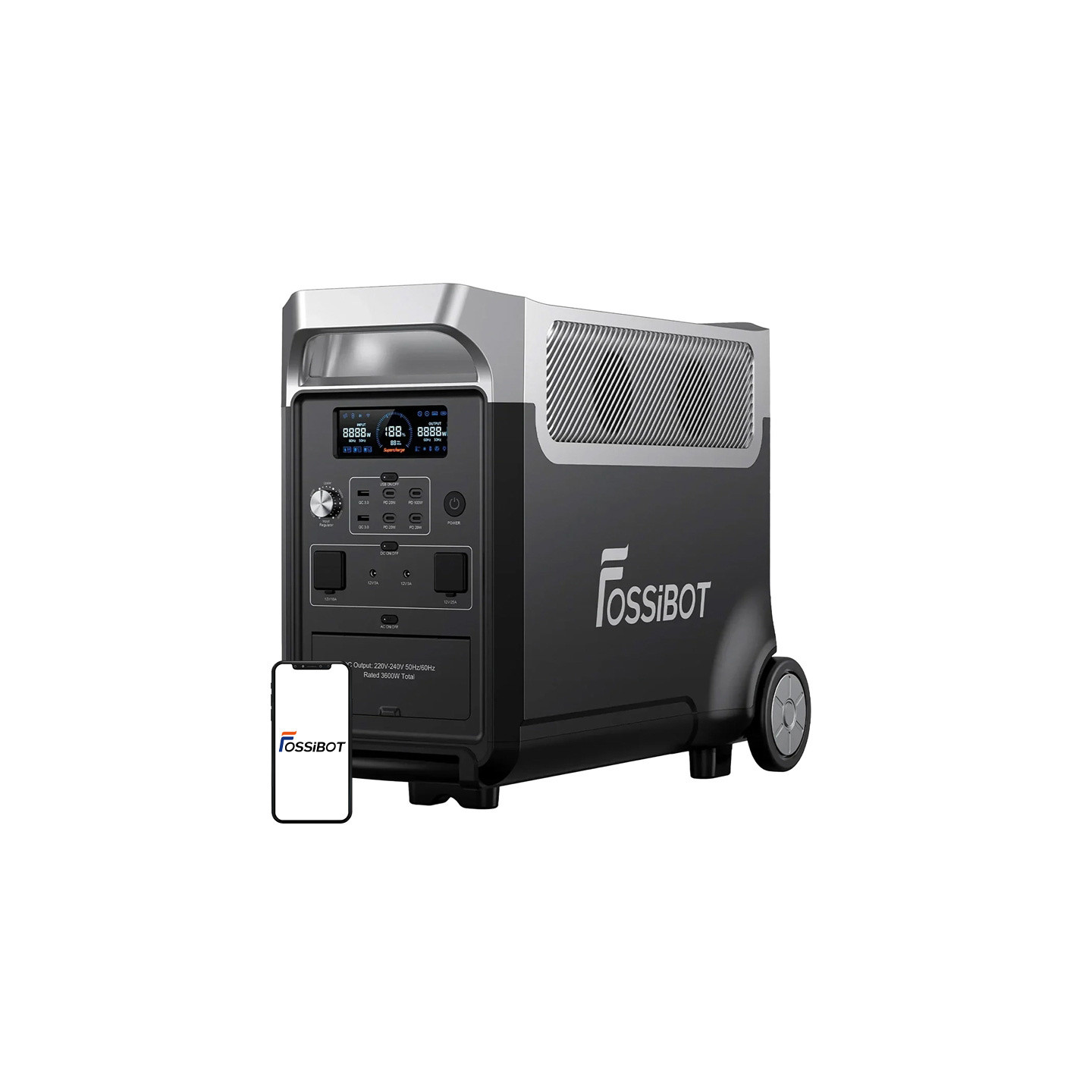FOSSIBOT F3600 Pro 3600W Charging Station (Black)