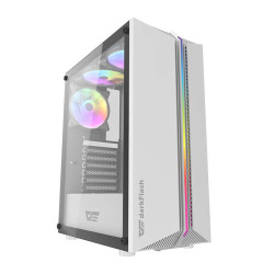 View product Darkflash DK151 LED computer case (white) + 3 RGB fans