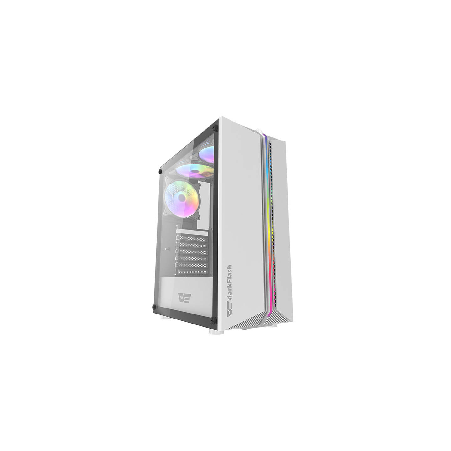 Darkflash DK151 LED computer case (white) + 3 RGB fans