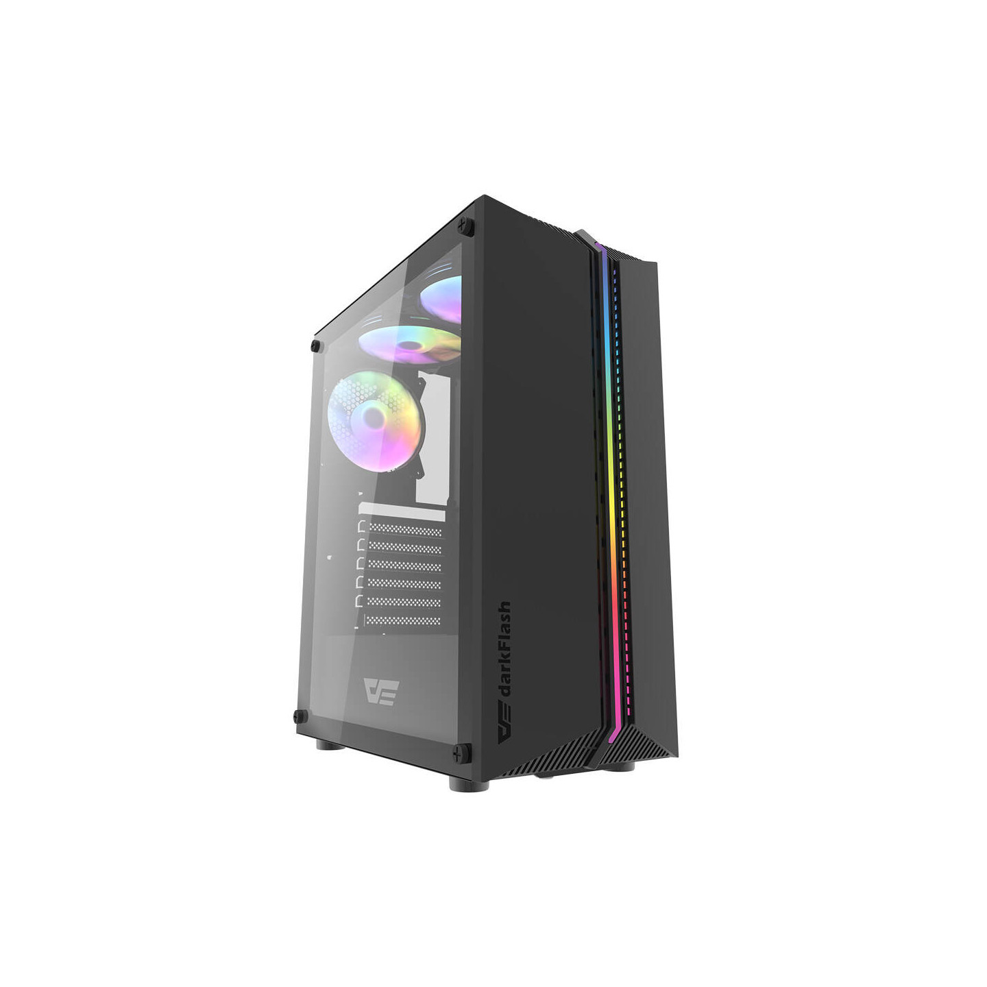 Darkflash DK151 LED computer case (black) + 3 RGB fans