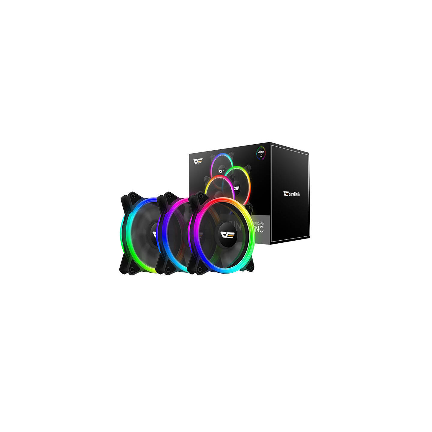 Computer Fan Set ARGB Darkflash DR12 Pro 3in1 120x120 (black)