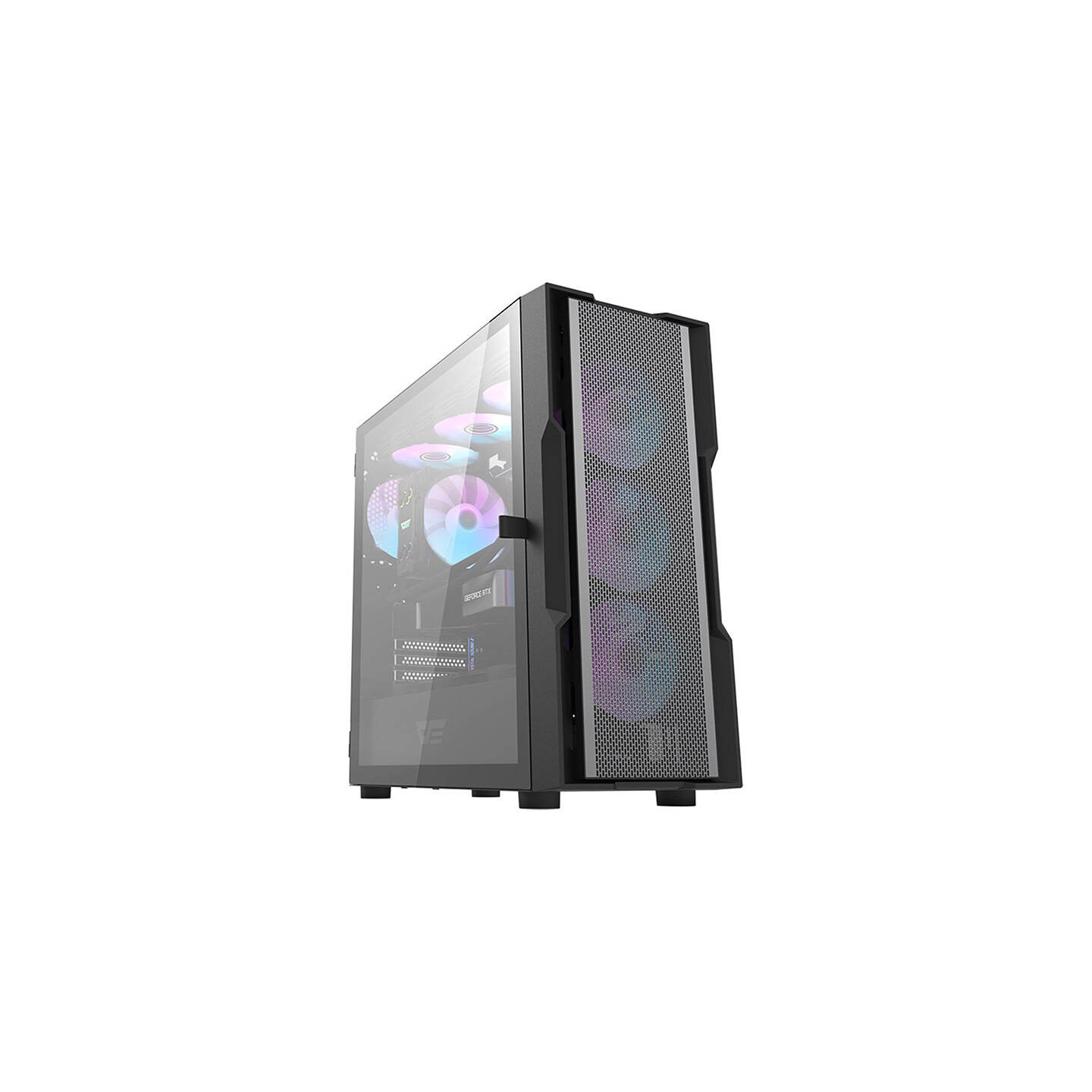 Darkflash DK431 Mesh computer case (black) + 4 ARGB fans