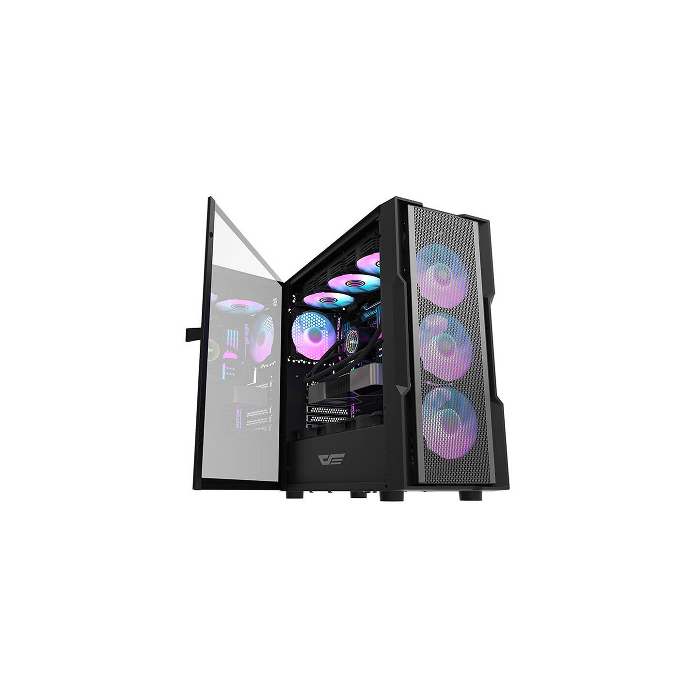 Darkflash DK431 Mesh computer case (black) + 4 ARGB fans