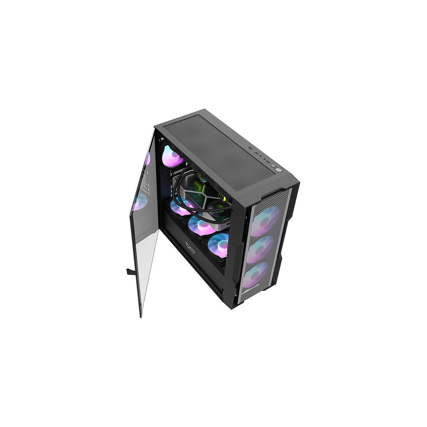 Darkflash DK431 Mesh computer case (black) + 4 ARGB fans