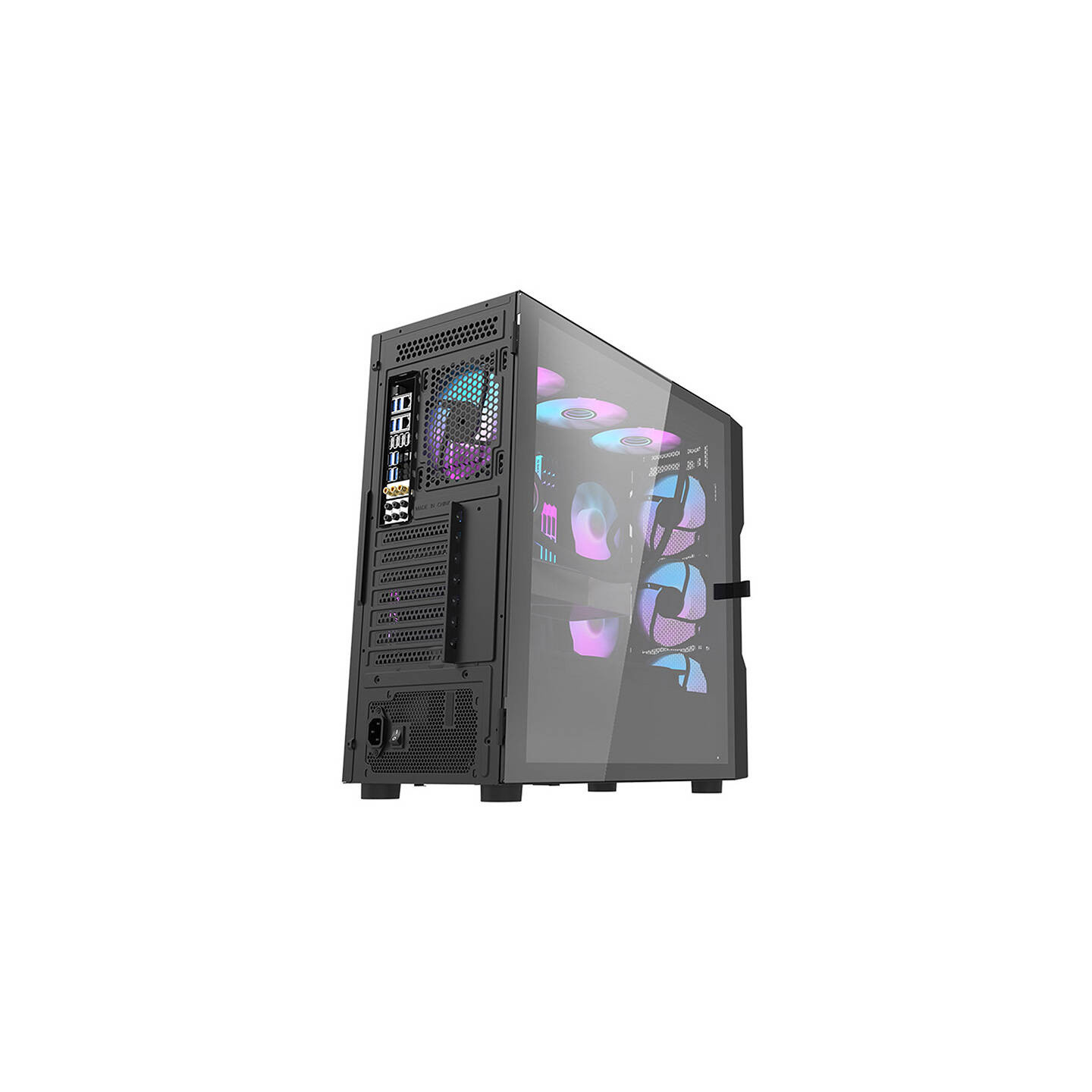 Darkflash DK431 Mesh computer case (black) + 4 ARGB fans