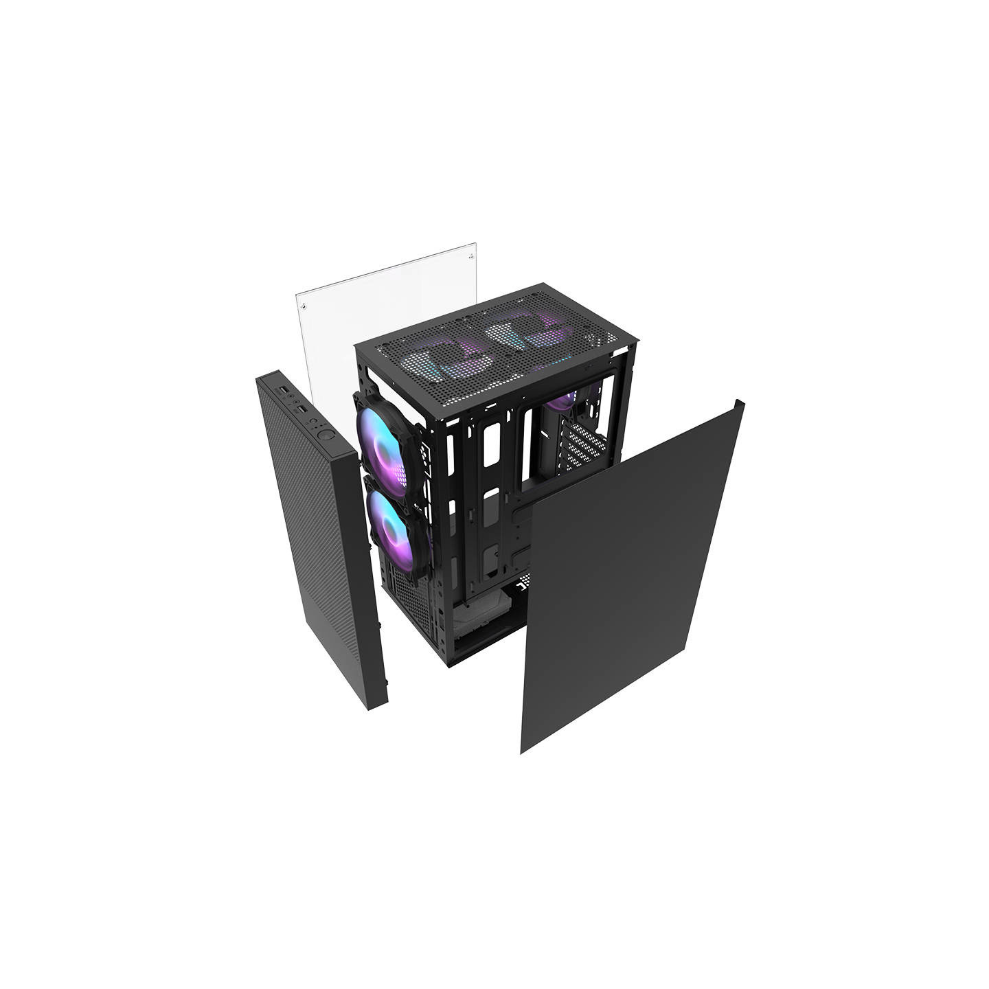 Darkflash A290 computer case (black) + 3 fans