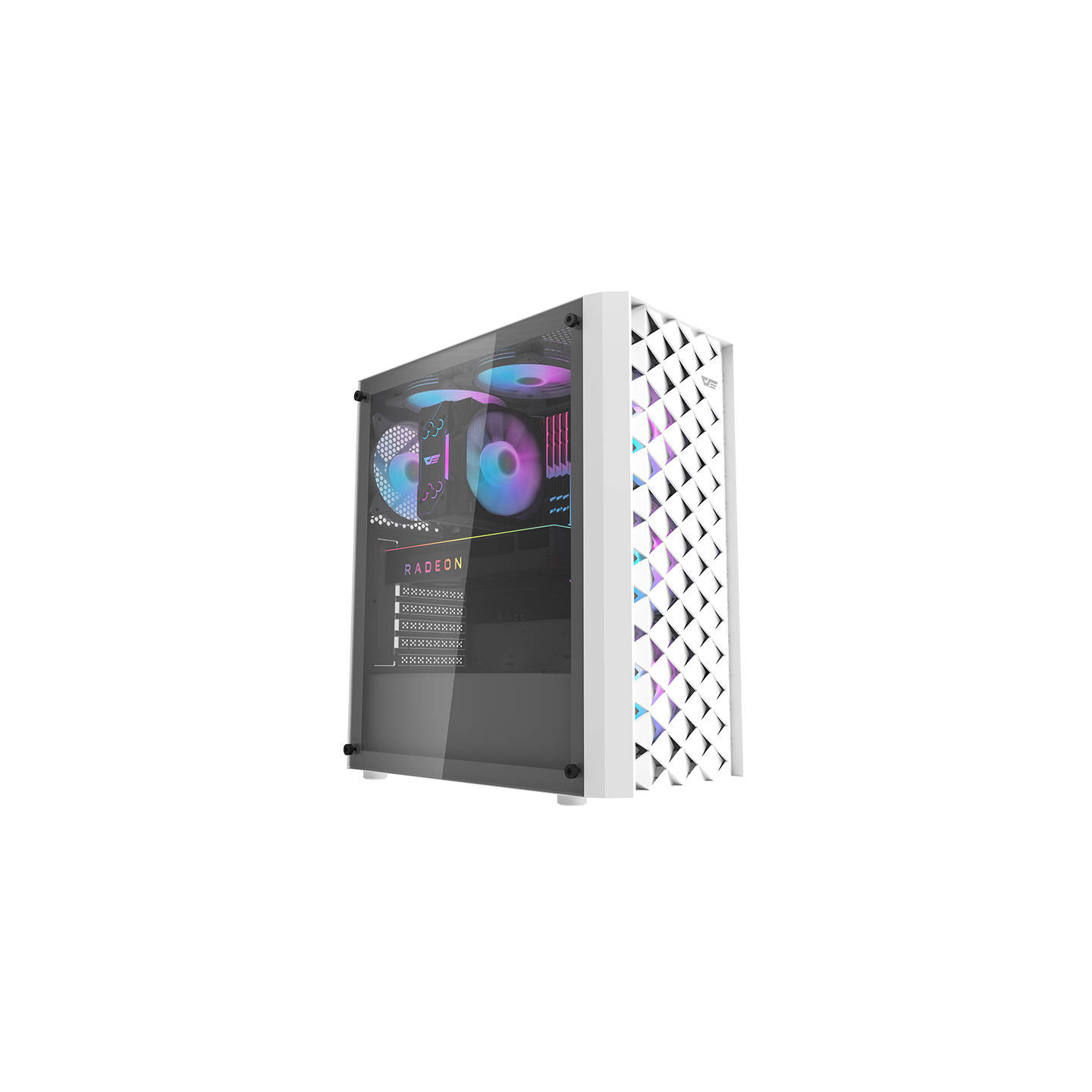 Darkflash DK351 computer case (white) + 4 RGB fans