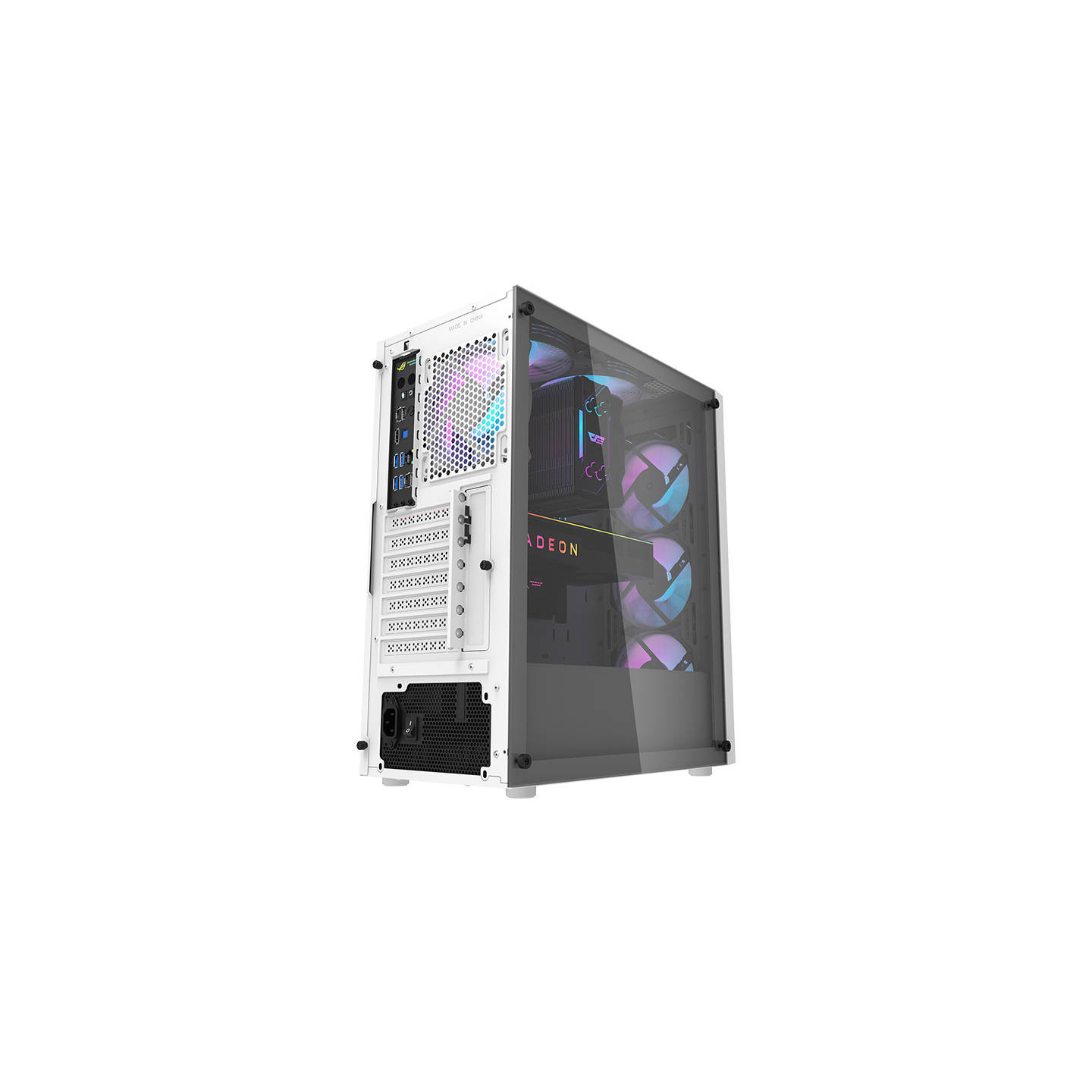 Darkflash DK351 computer case (white) + 4 RGB fans
