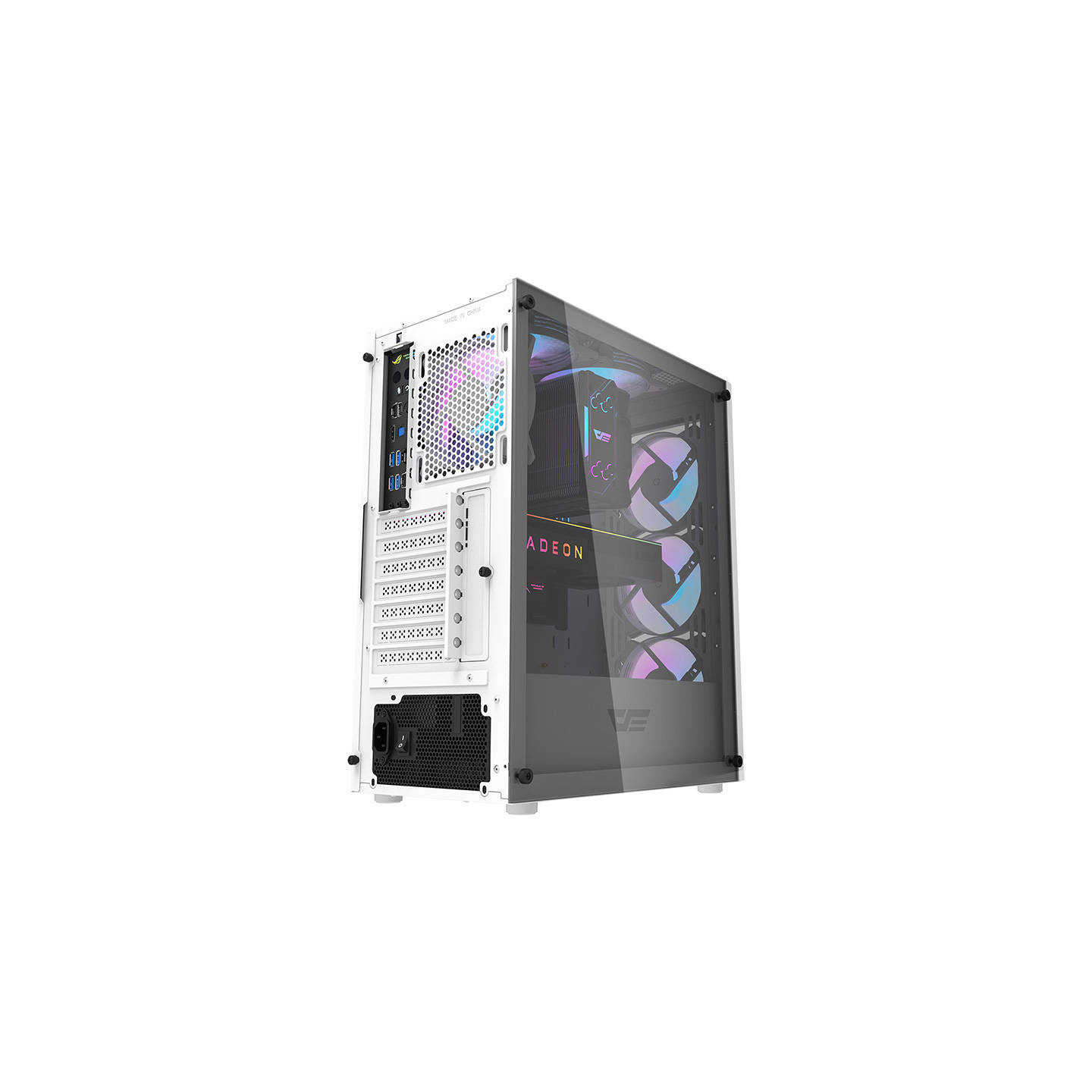 Darkflash DK352 Plus computer case (black and white) + 4 ARGB fans