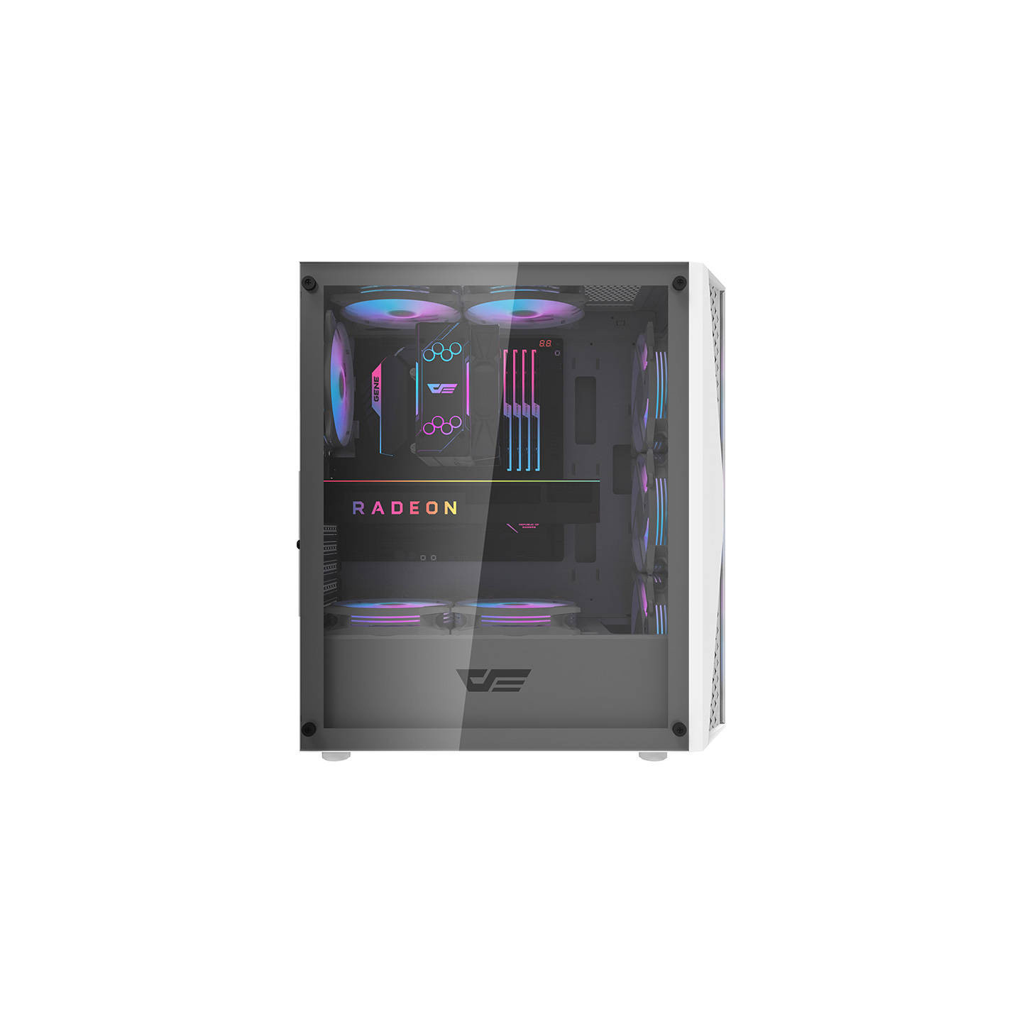 Darkflash DK352 Plus computer case (black and white) + 4 ARGB fans