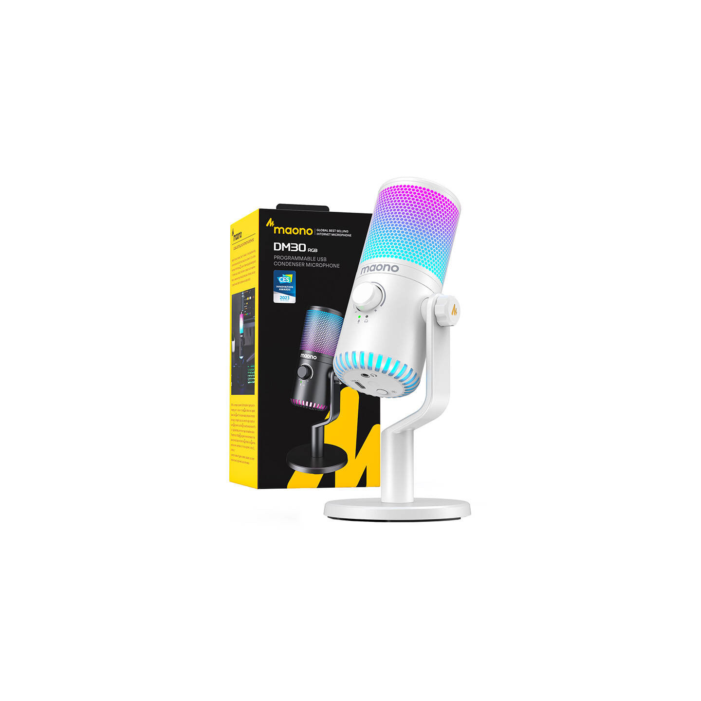 Gaming Microphone Maono DM30RGB (white)