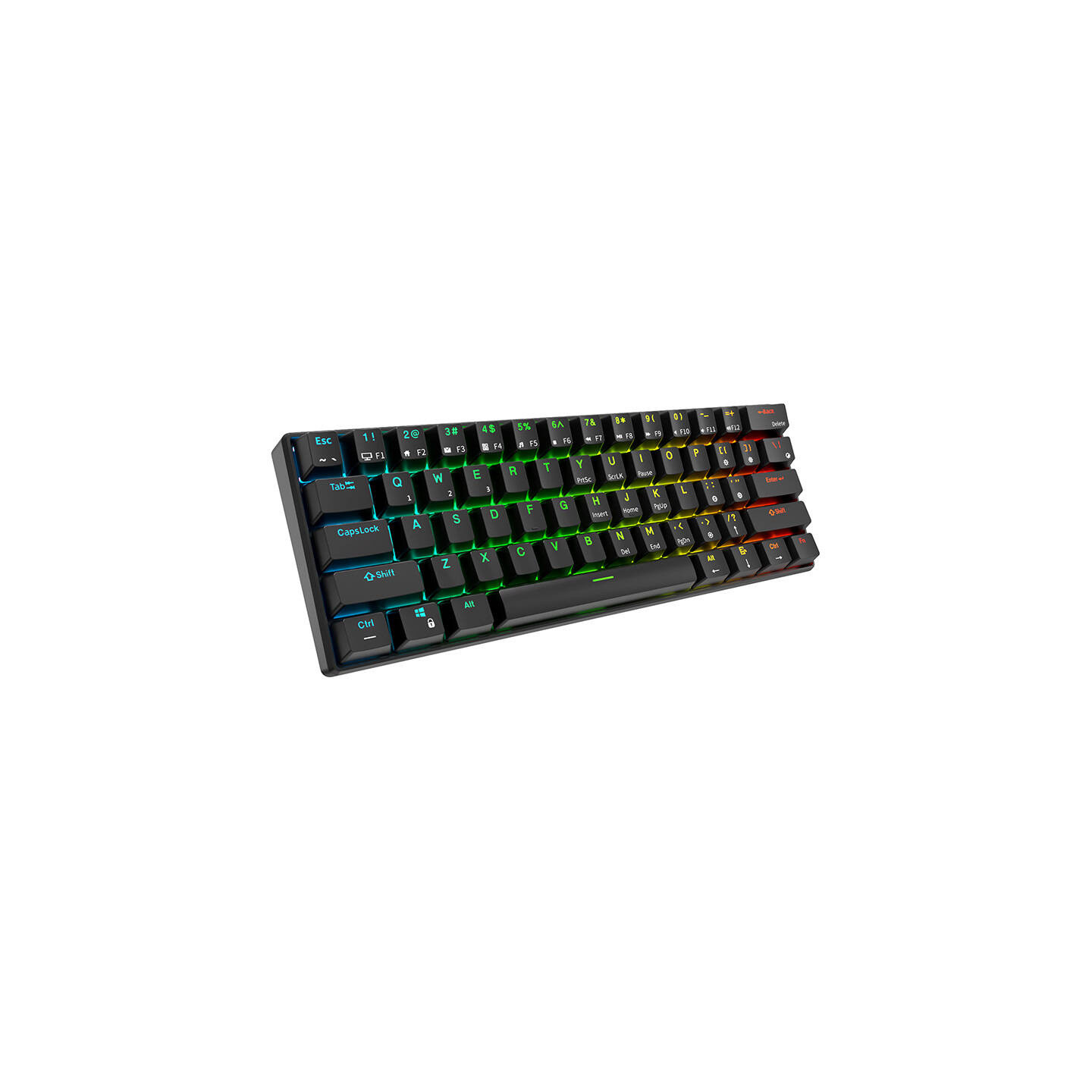 Royal Kludge RK61 RGB mechanical keyboard, red switch (black) (QWERTY)
