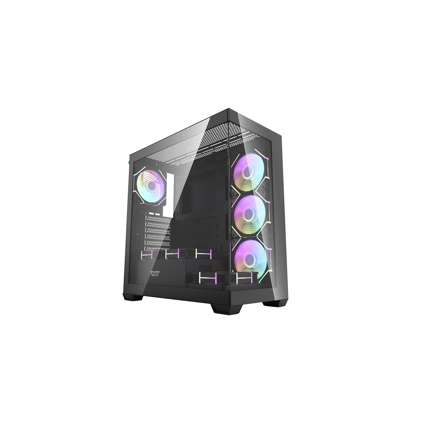 Darkflash DS900 computer case (black) + 7 ARGB fans