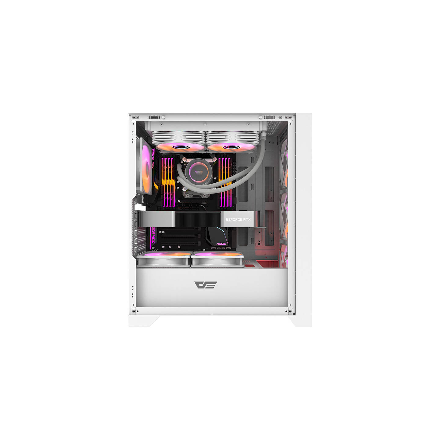 Darkflash DRX70 MESH computer case (white) + 4 RGB fans