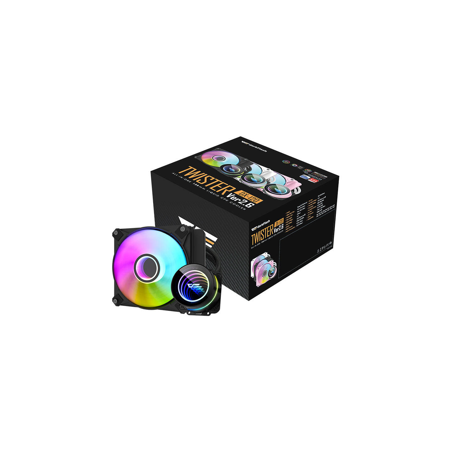 PC water cooling Darkflash DX120 V2.6 (black)