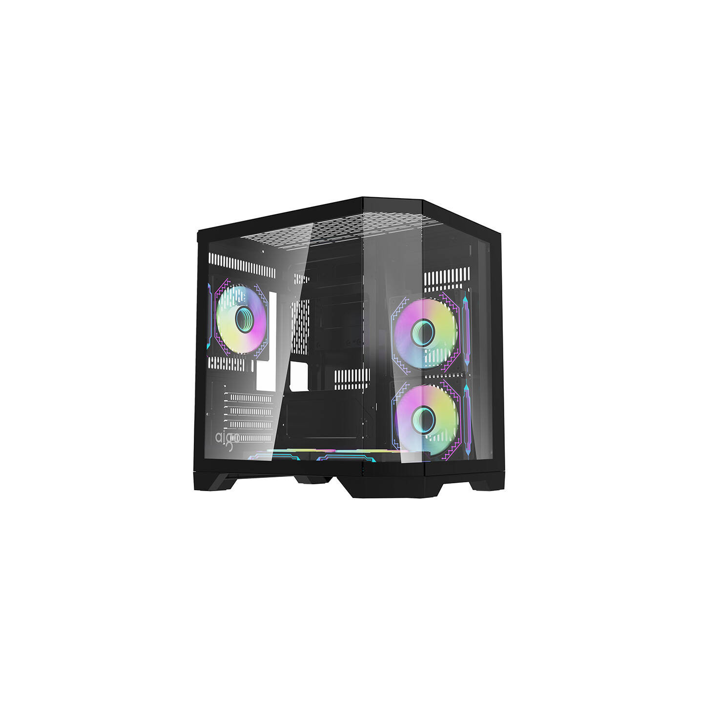 Darflash FT350 computer case + 5 aRGB fans (black)