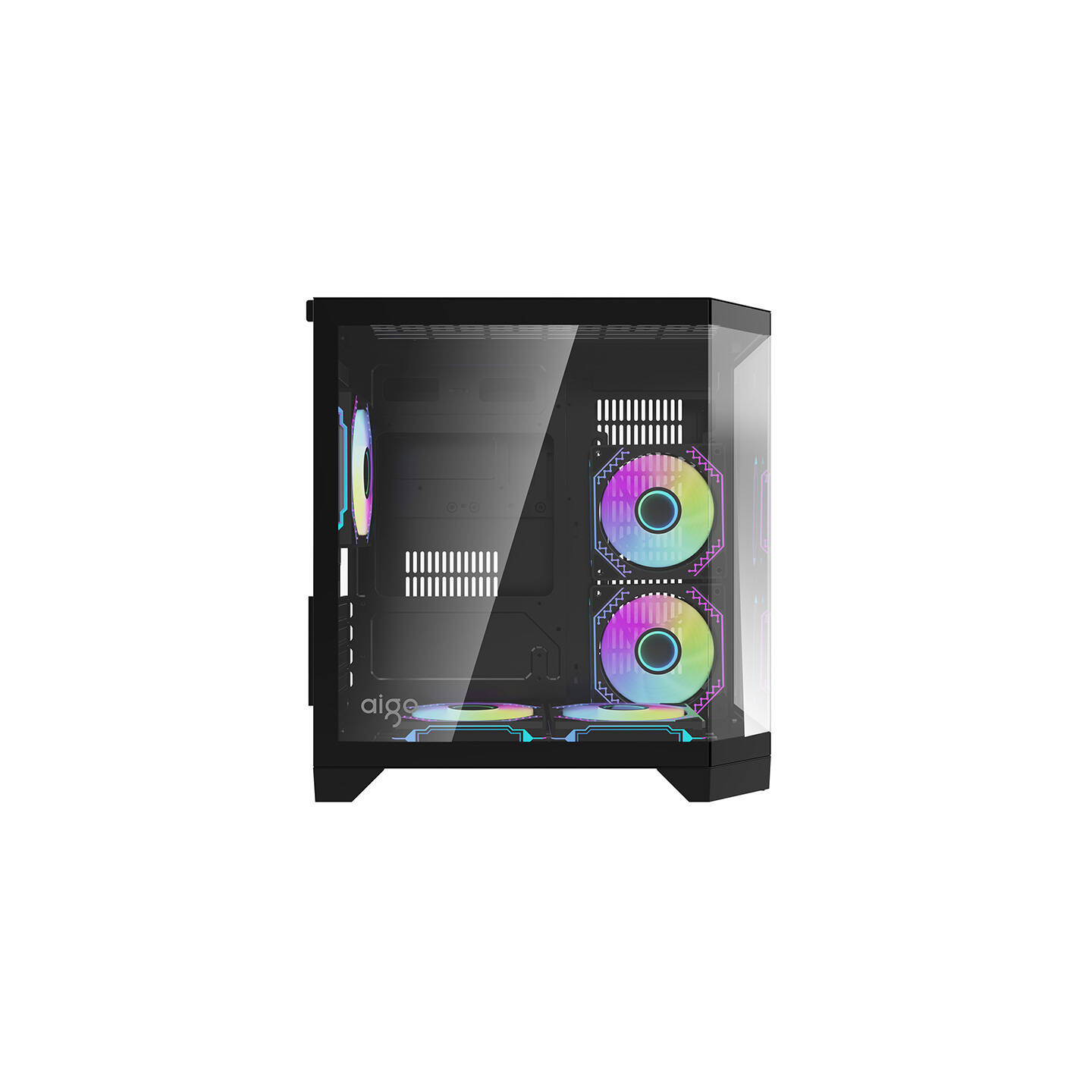 Darflash FT350 computer case + 5 aRGB fans (black)