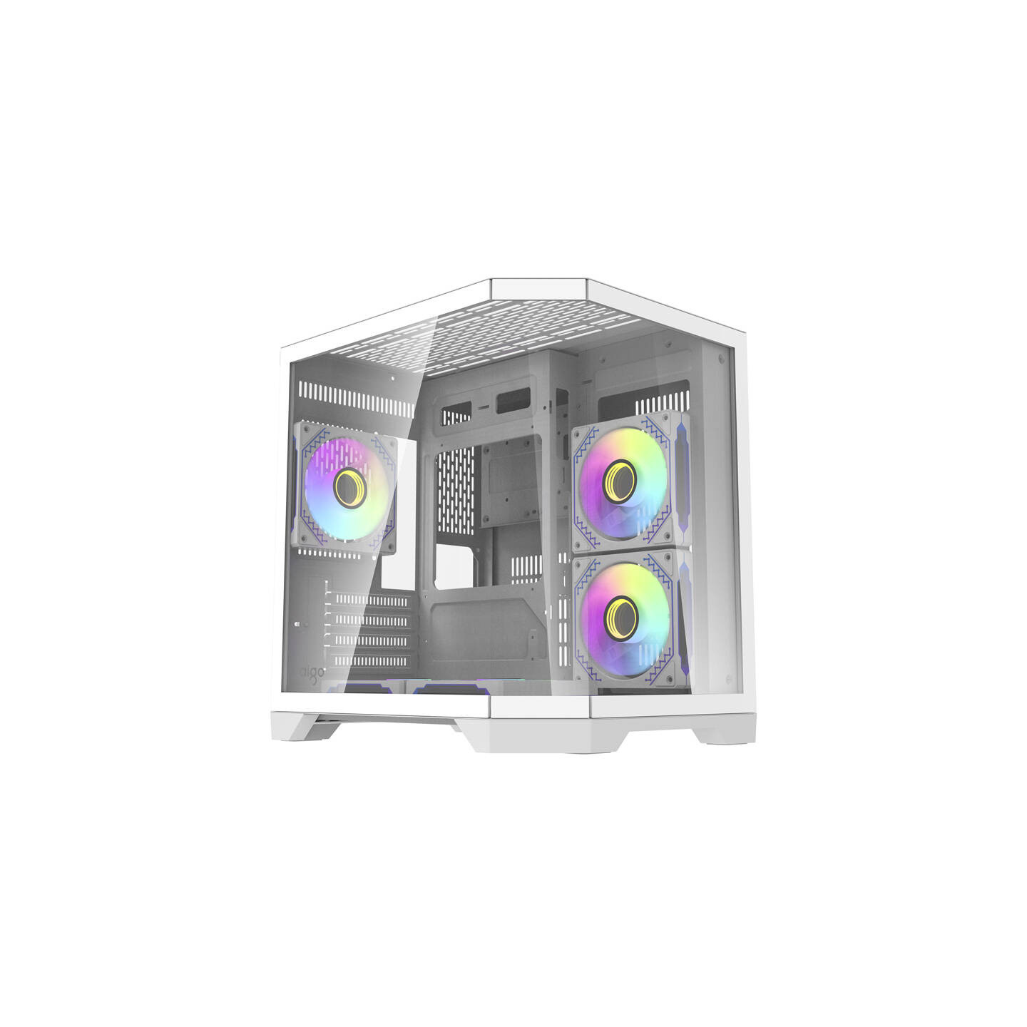 Darflash FT350 computer case + 5 aRGB fans (white)