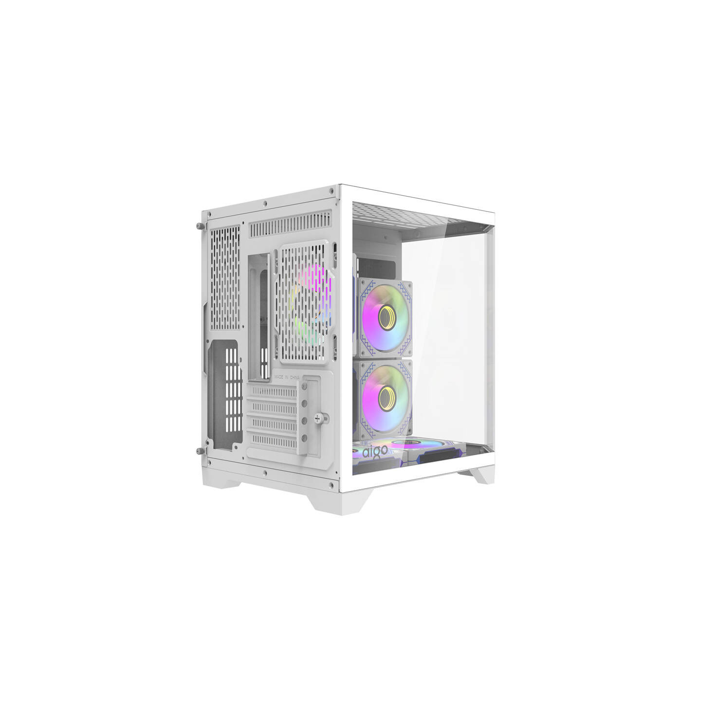 Darflash FT350 computer case + 5 aRGB fans (white)