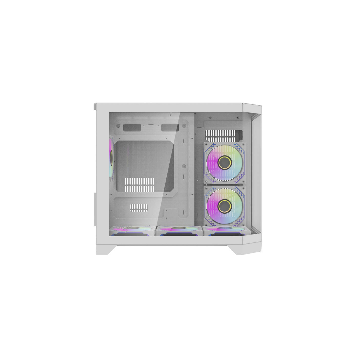 Darflash FT418 computer case + 6 aRGB fans (white)