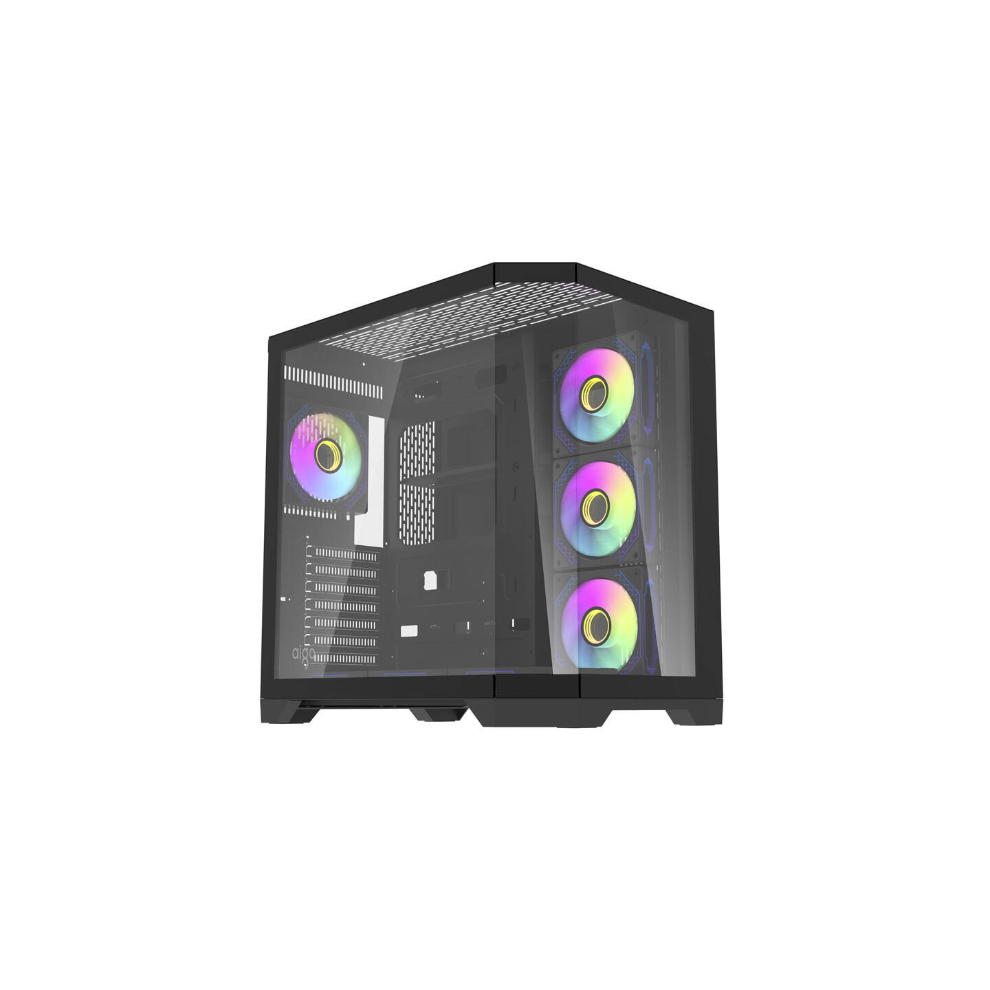 Darflash FT418 PRO computer case + 7 aRGB fans (black)