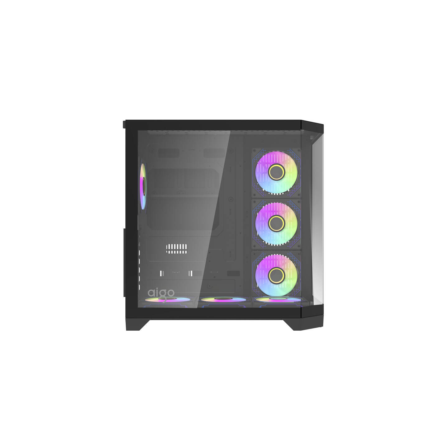 Darflash FT418 PRO computer case + 7 aRGB fans (black)