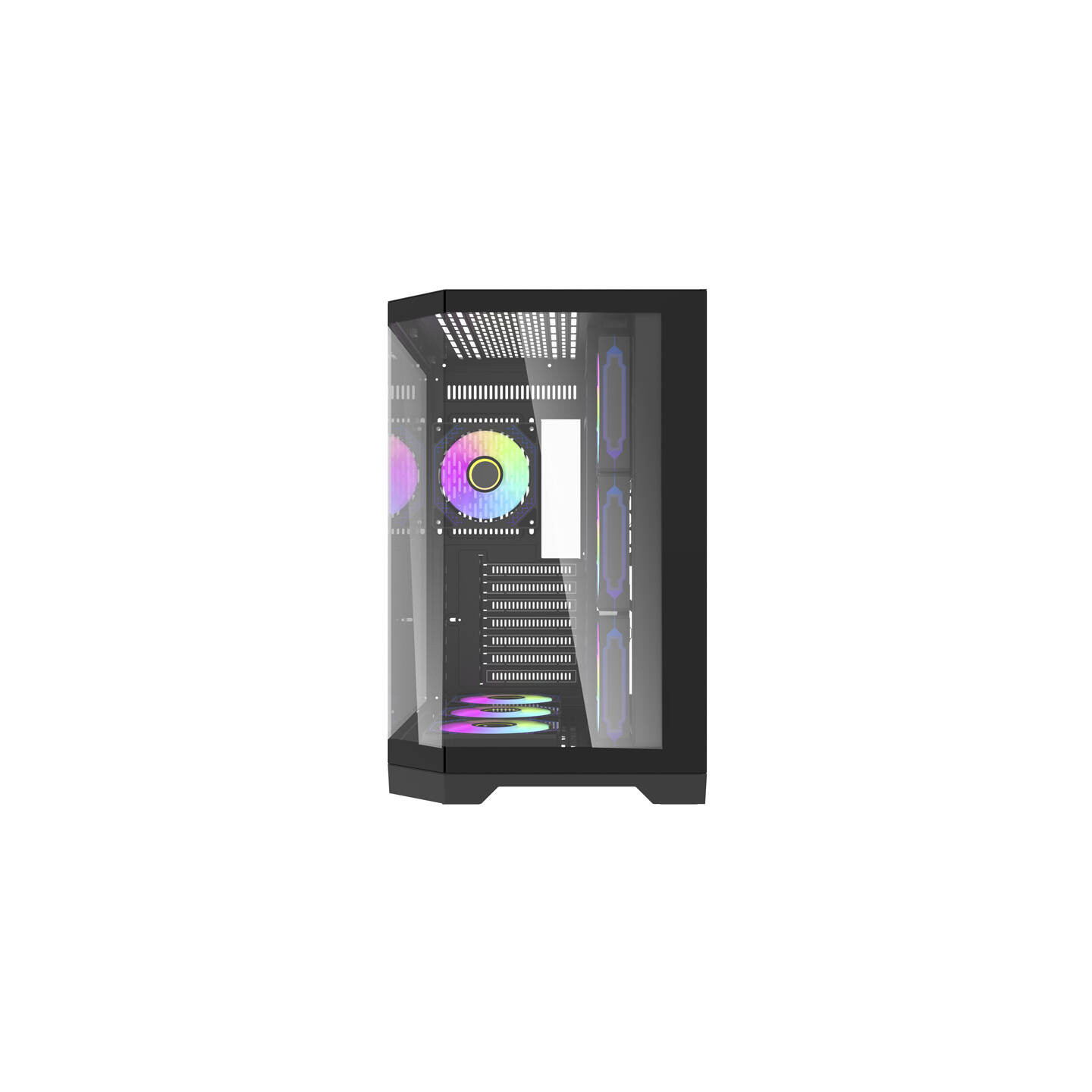 Darflash FT418 PRO computer case + 7 aRGB fans (black)